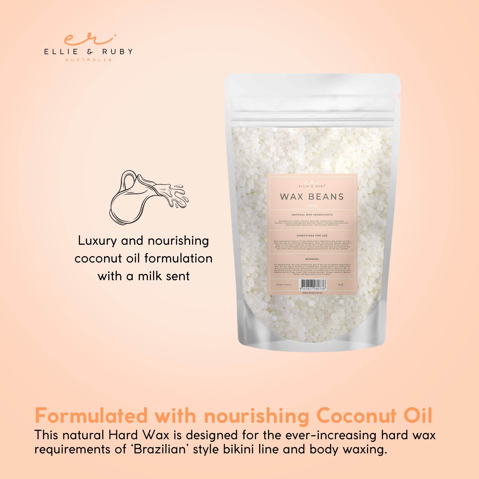 400g Wax Beads Milk - Brazilian Waxing Beans - Stripless Bikini Hair Removal 5