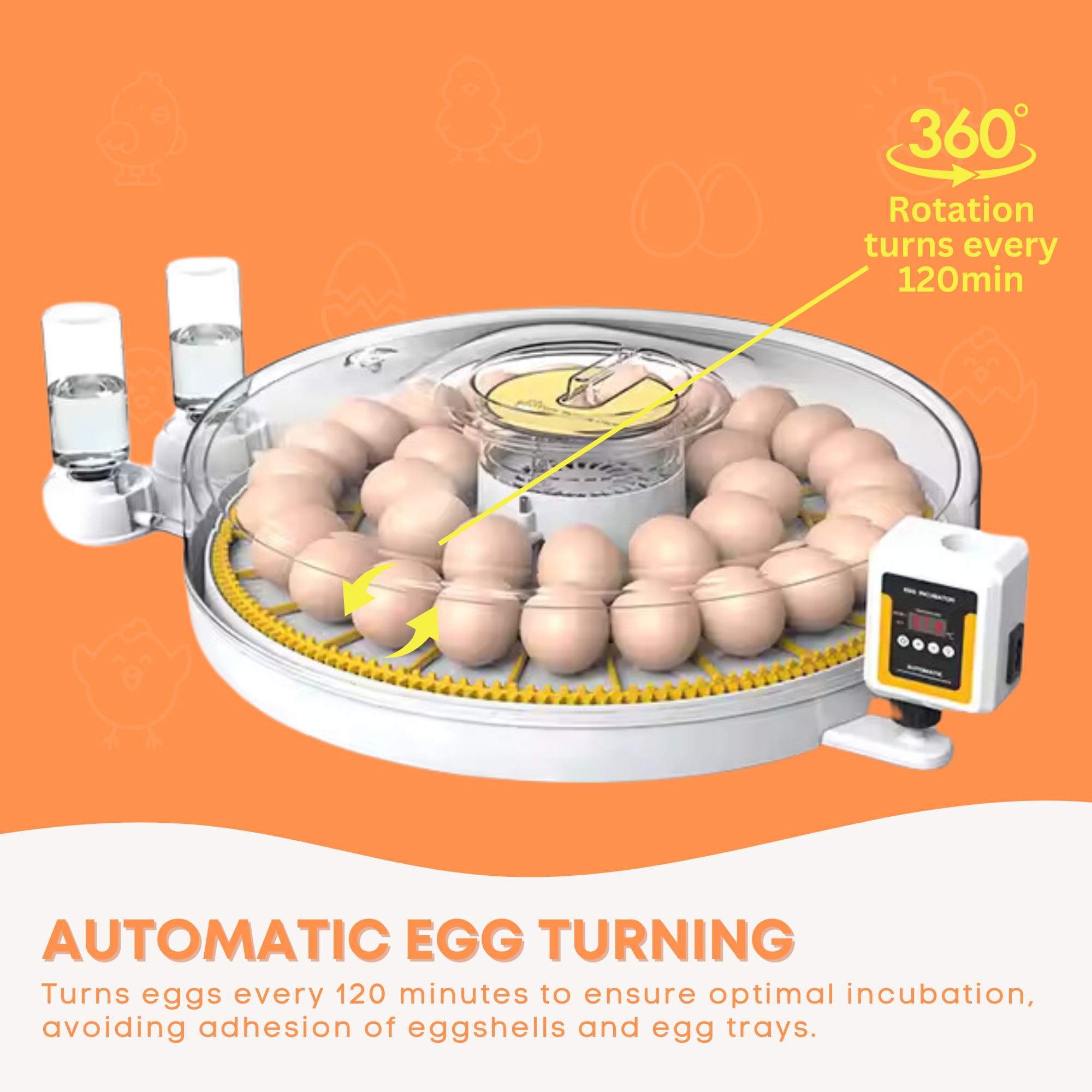 Automatic 35 Egg Incubator - Electric Digital Turning Chicken Quail Duck Hatching 4