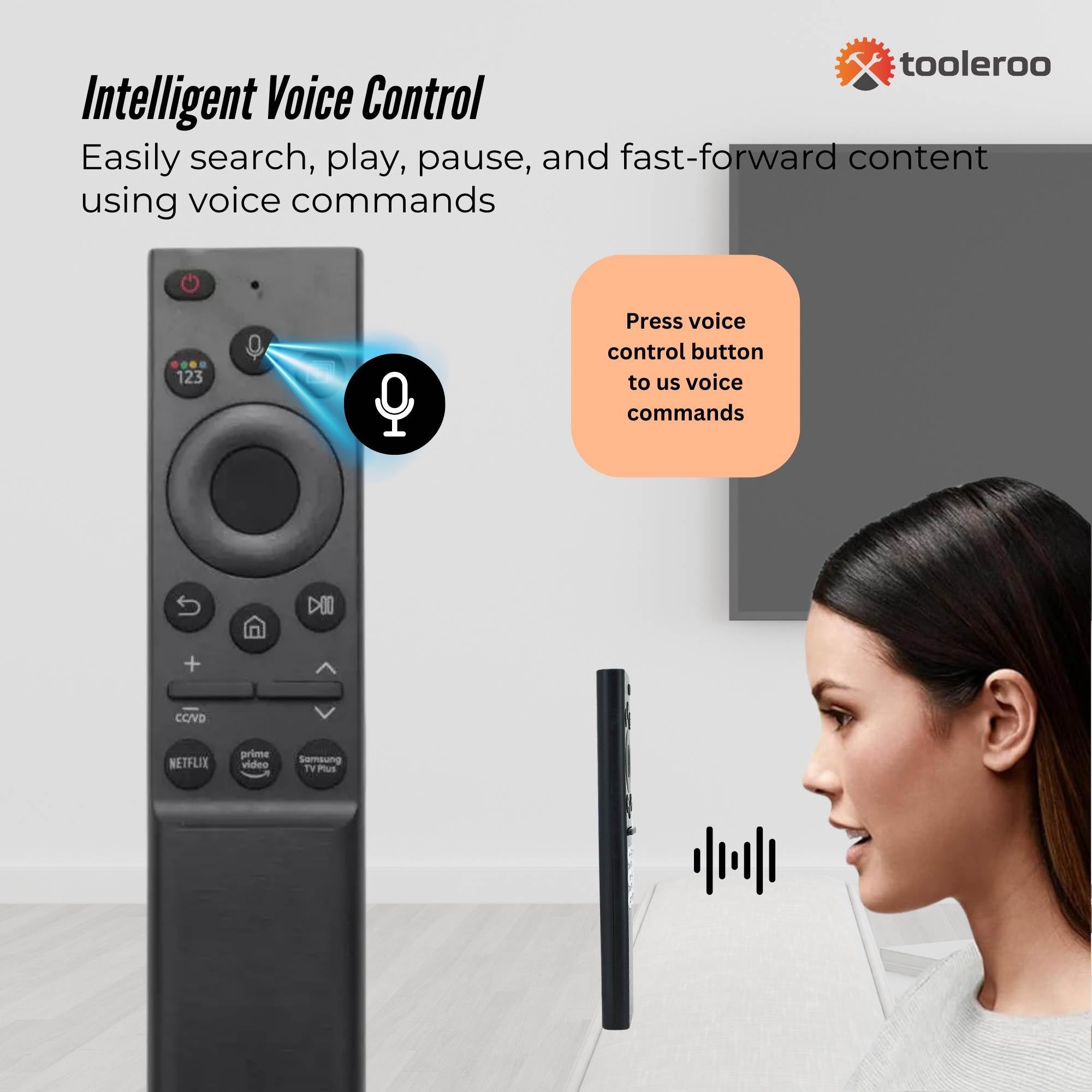 Tooleroo Smart TV Remote Control - Replacement For Samsung Voice BN59-01357F 3