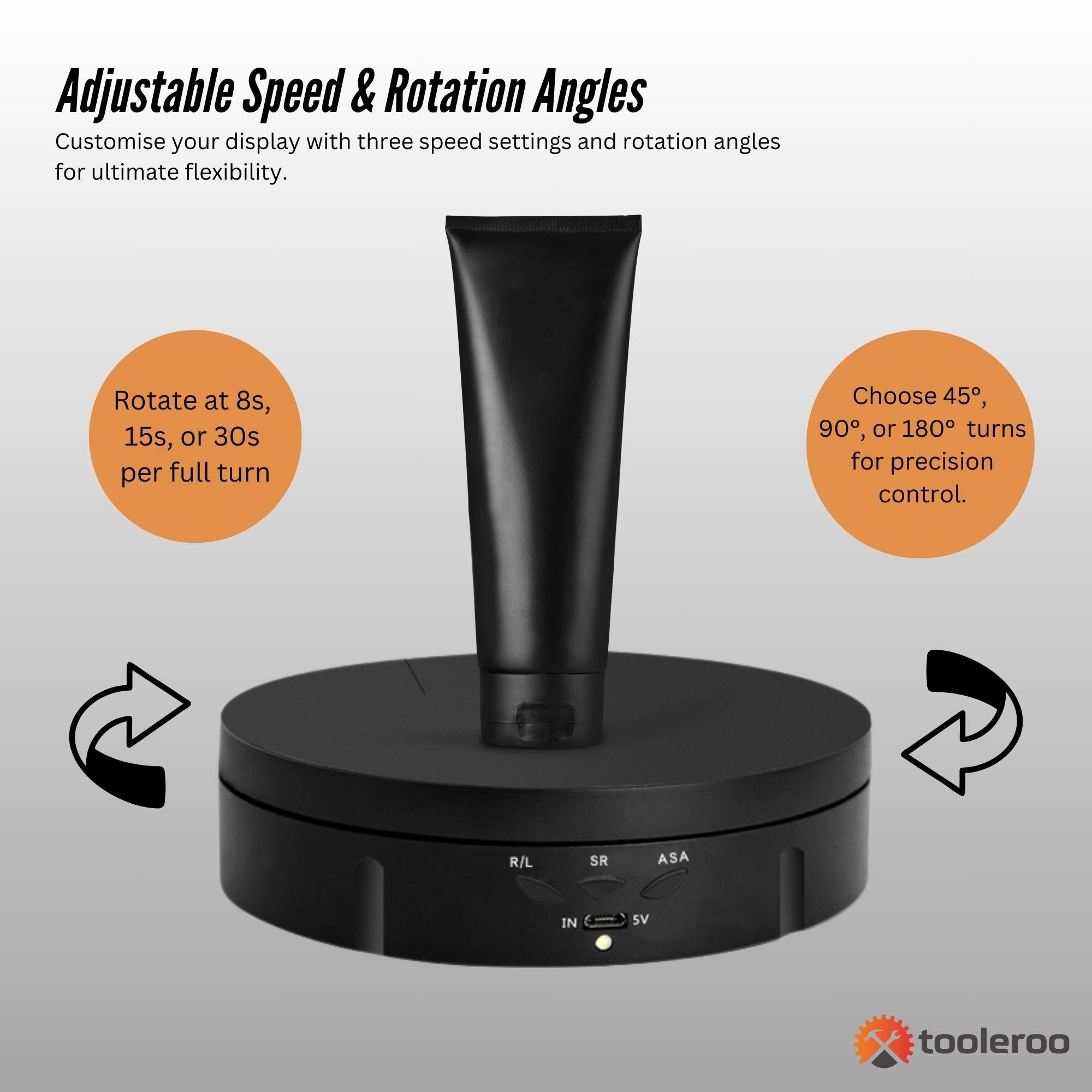 Tooleroo Electric 360 Rotating Product Display Stand Black for Merchandise Video 5