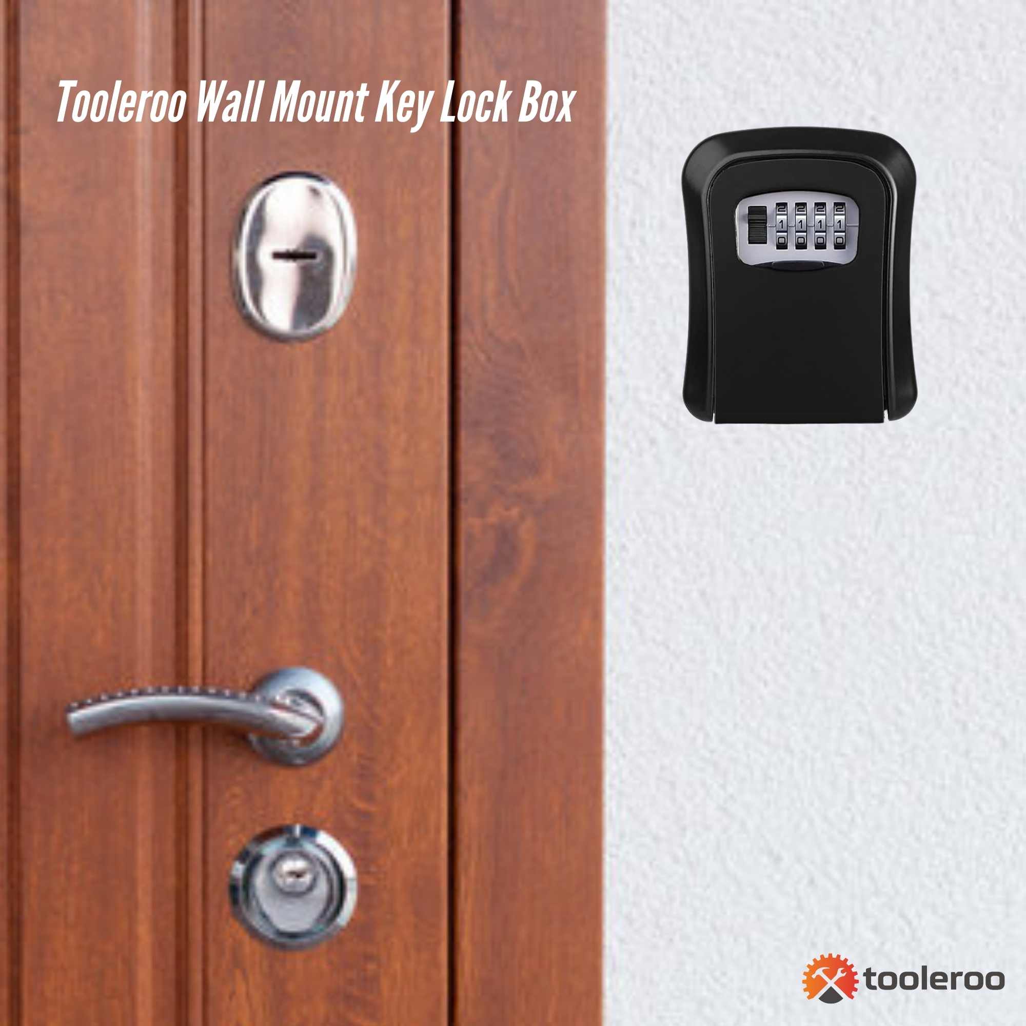 Tooleroo Wall Mount Key Lock Box – 4-Digit Safe Weatherproof Secure Storage 3