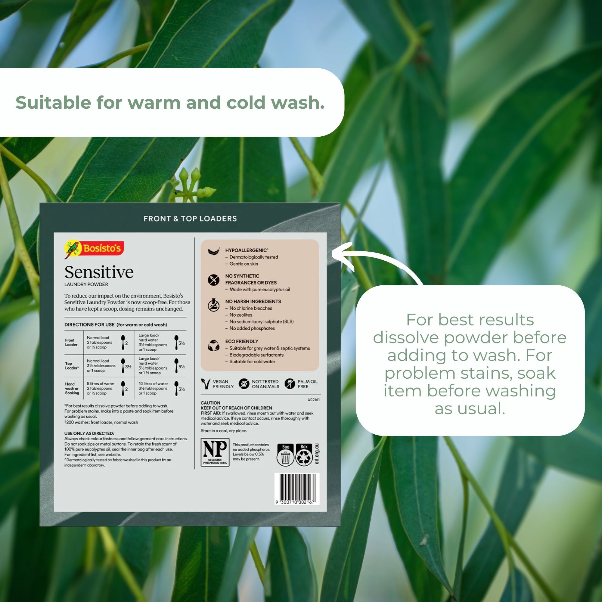 Bosisto's 6Kg Senstive Laundry Powder Refill - Eco Eucalyptus Washing Detergent 8