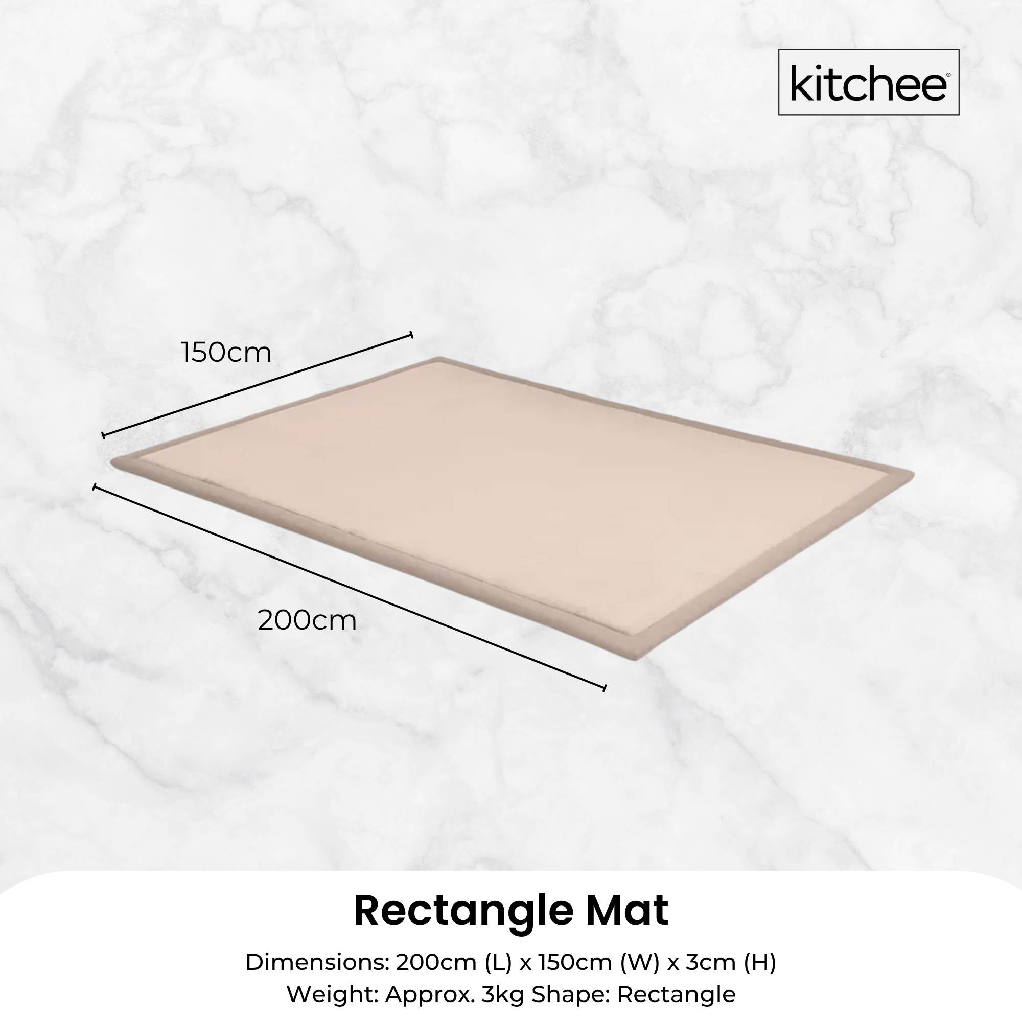 Kitchee Kids Foam Floor Play Mat 150x200cm – Padded Thick Soft Tatami Style Cream 7