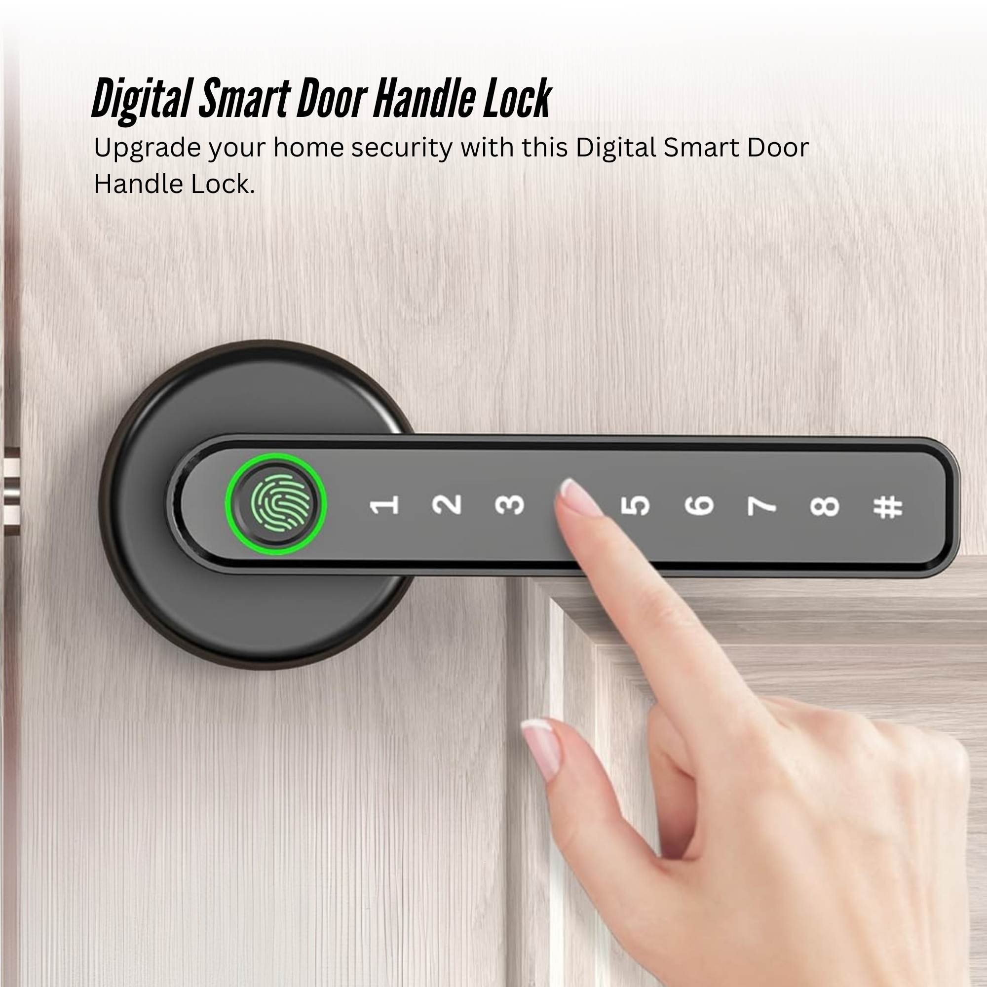 Tooleroo Digital Smart Door Lock Handle - 5in1 Keypad Home Entry Security System 3