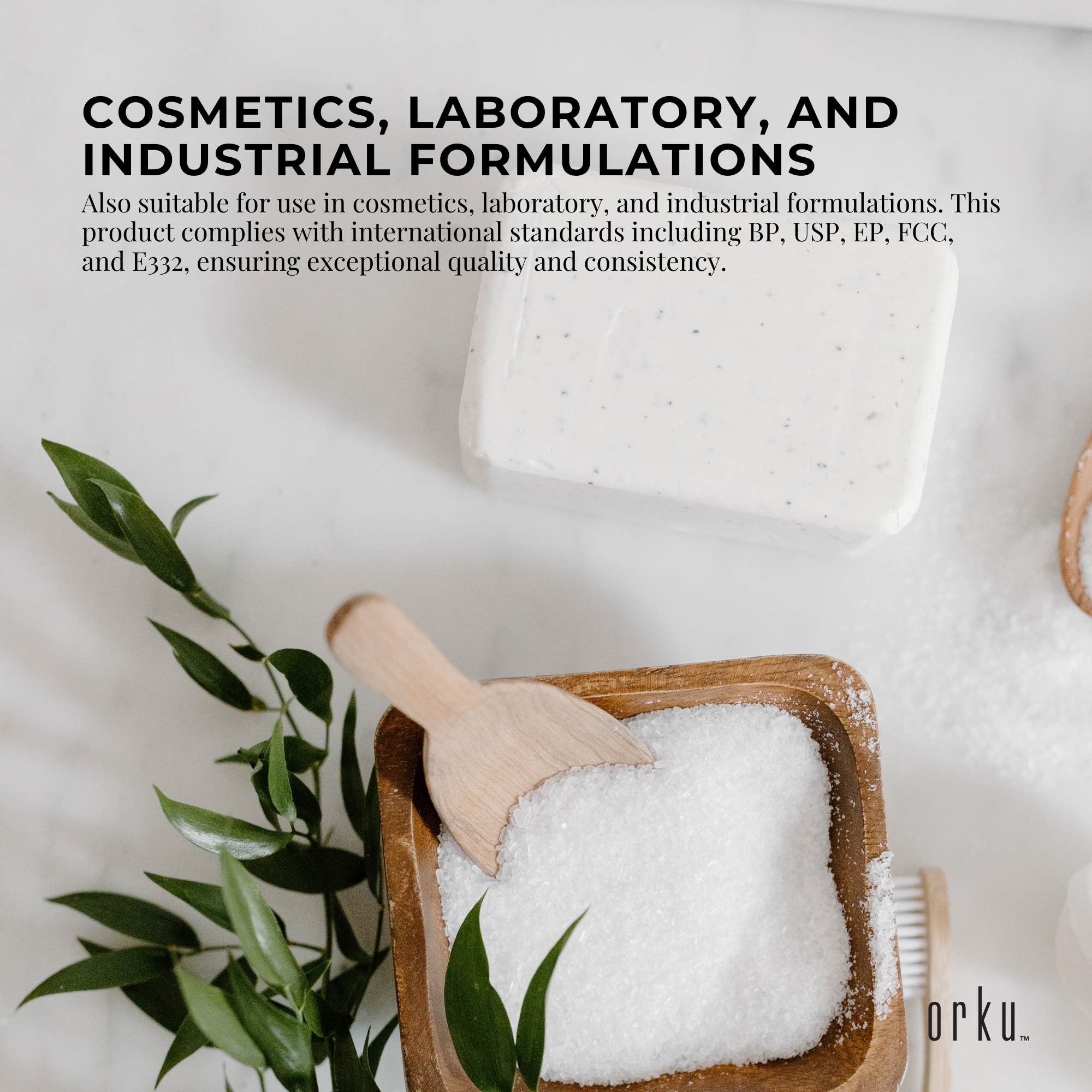 Orku 400g Potassium Citrate Food Grade - Granular BP USP FCC E332 Additive 4