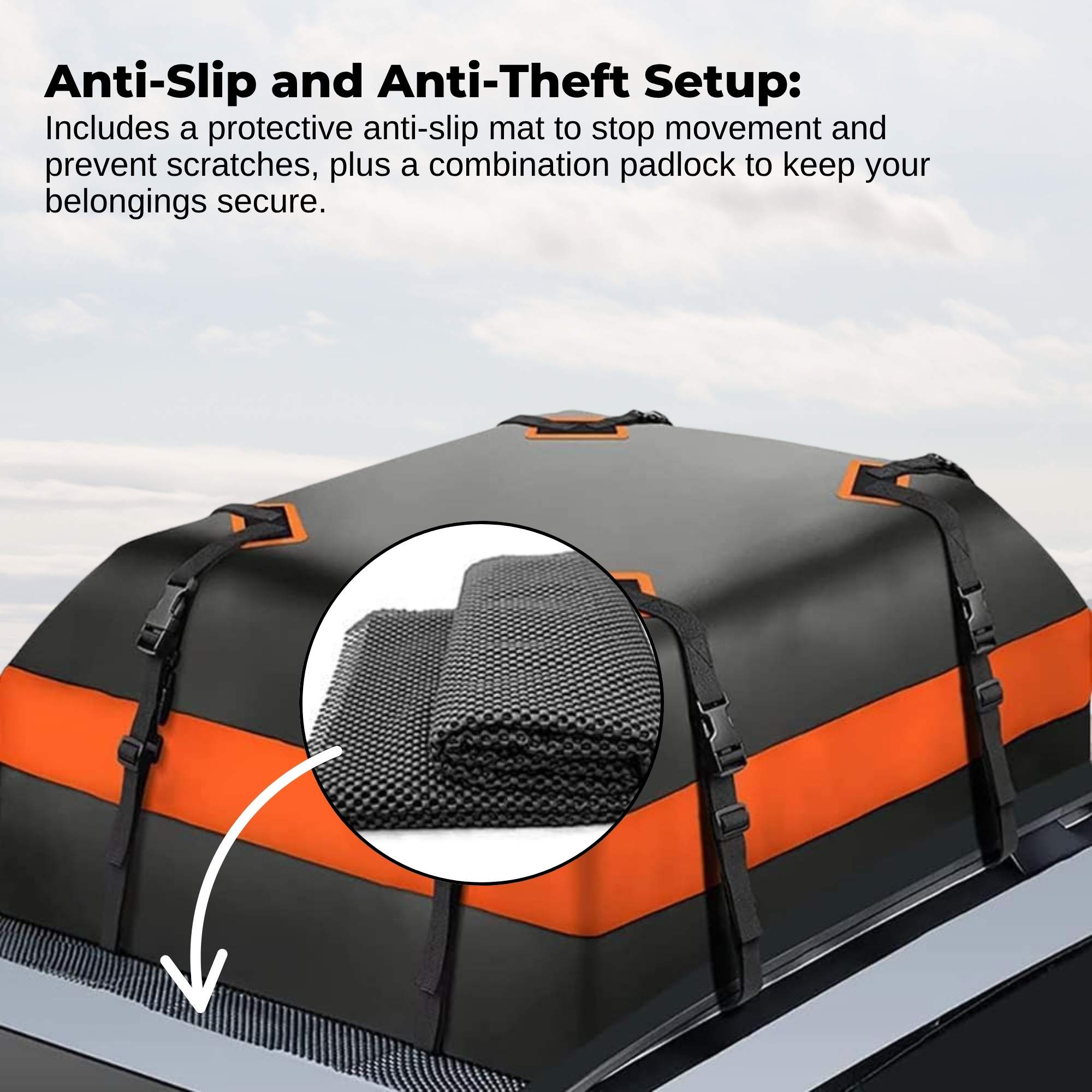 Social Hike 428L Car Rooftop Storage Carrier - Soft-Shell Waterproof Roof Bag 6