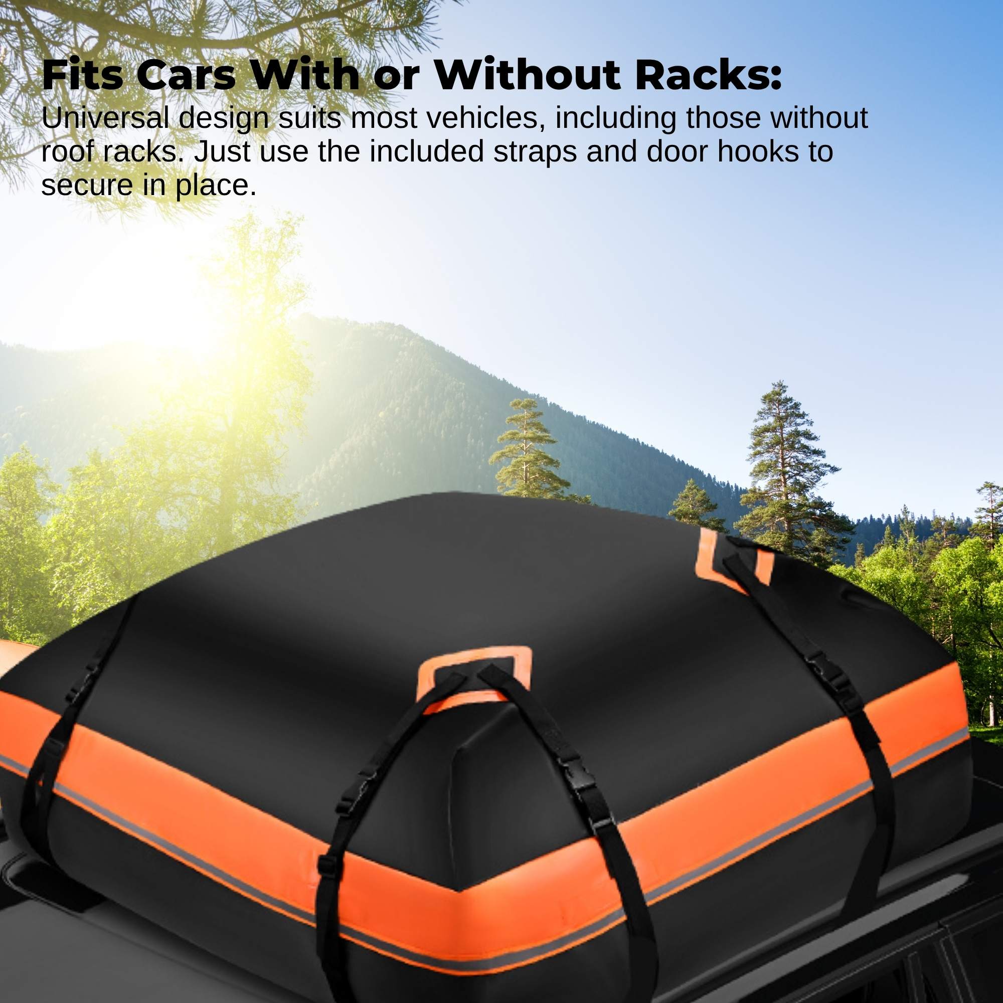 Social Hike 428L Car Rooftop Storage Carrier - Soft-Shell Waterproof Roof Bag 7
