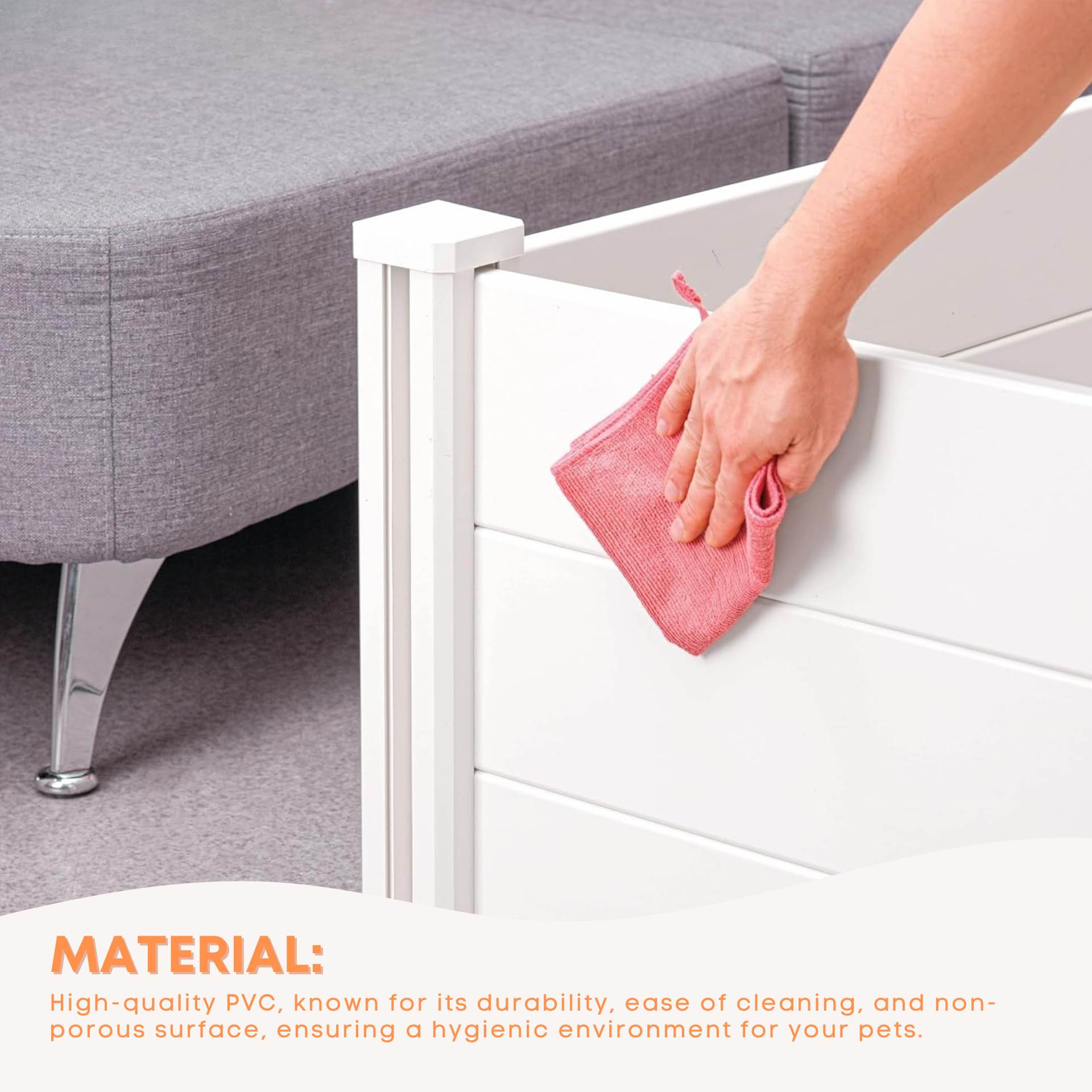 Rooster Farms PVC Dog Whelping Box + Play Pen 1.9m x .95m x 0.48m - Birthing Kit 5