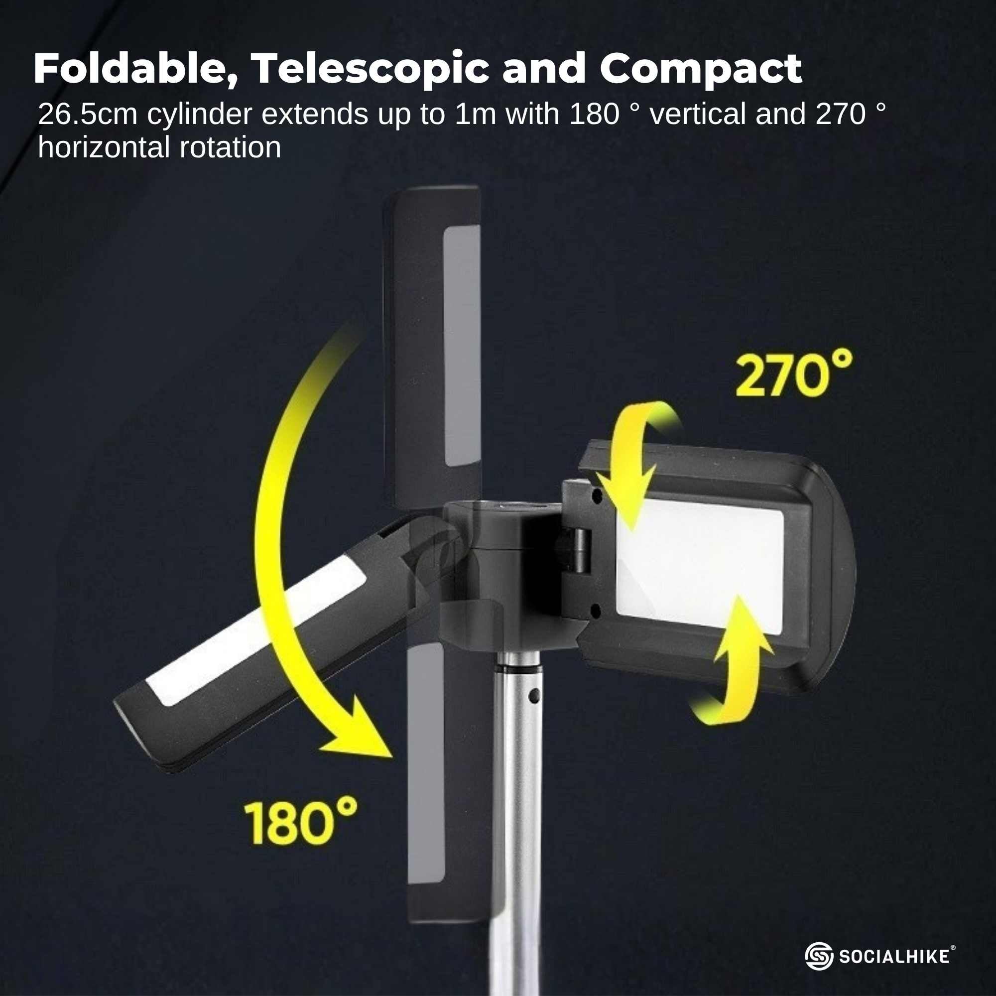 Social Hike Rechargeable Telescopic Camping Light - Outdoor LED 20W Lantern 5