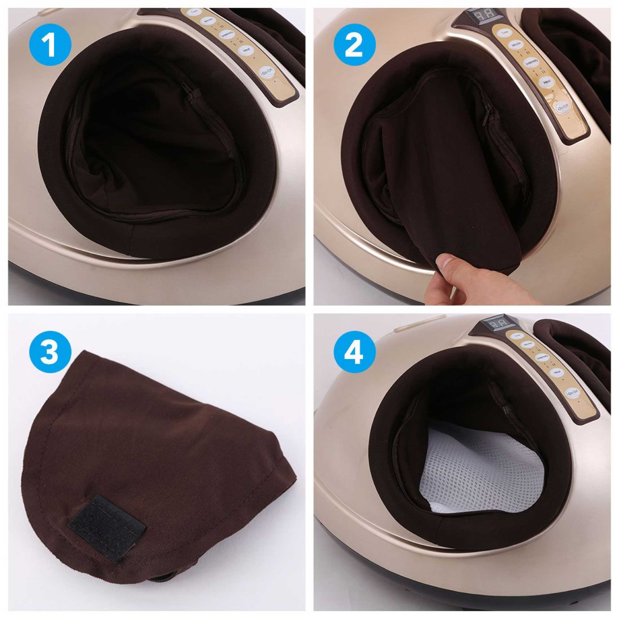 Foot Massager Machine Gold 3D Shiatsu Heat Kneading Pressing Relax Home Massage 5