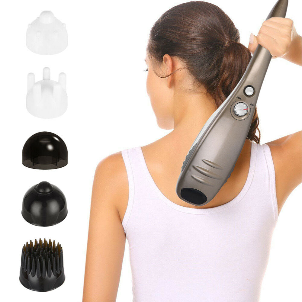 Full Body Handheld Massager Machine Champagne - 6 Massage Heads Neck Shoulder 5