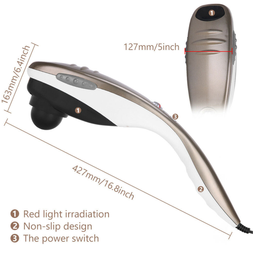 Full Body Handheld Massager Machine Champagne - 6 Massage Heads Neck Shoulder 6