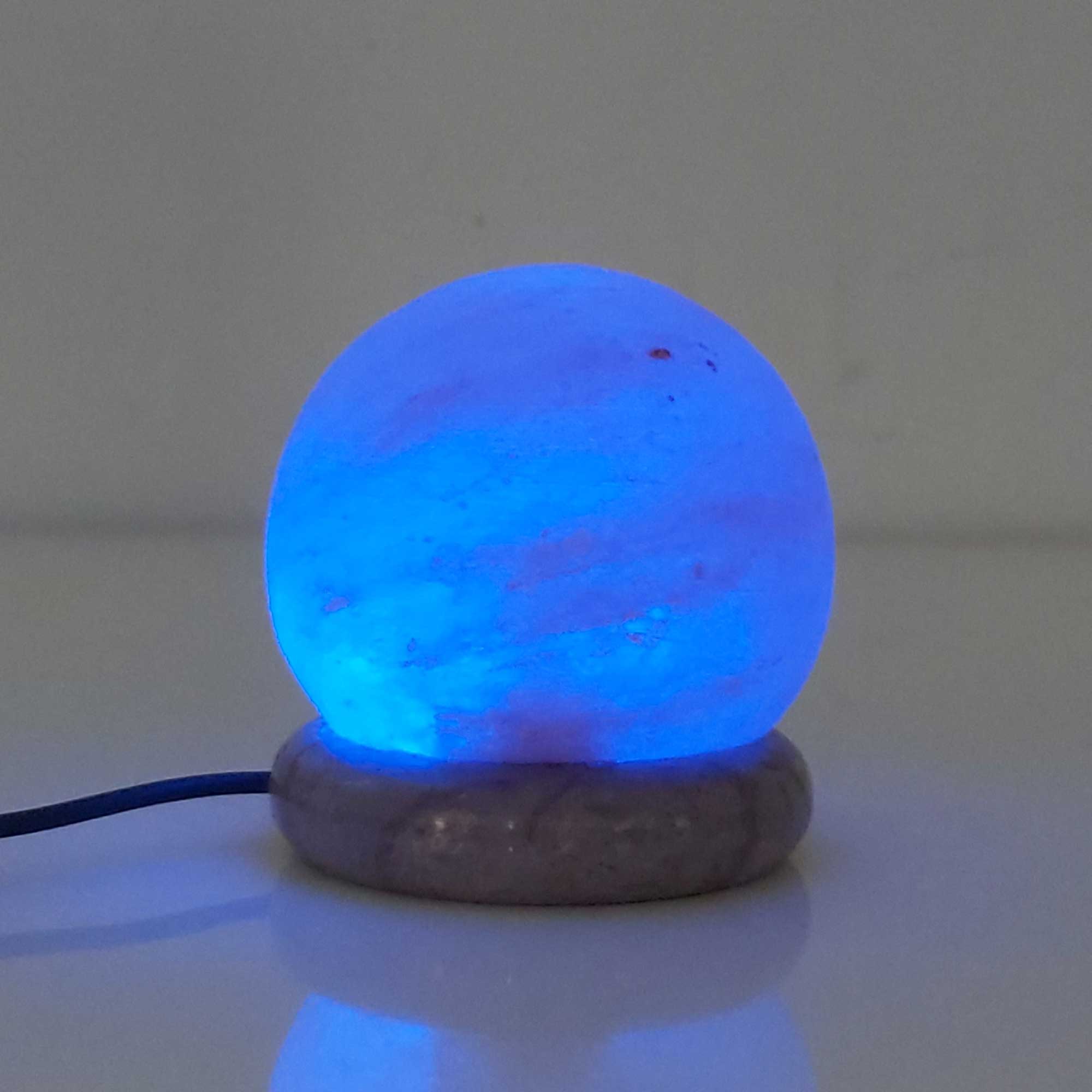 USB Colour Changing Salt Himalayan Lamp - Ball Sphere Shape Pink Rock LED Light 3