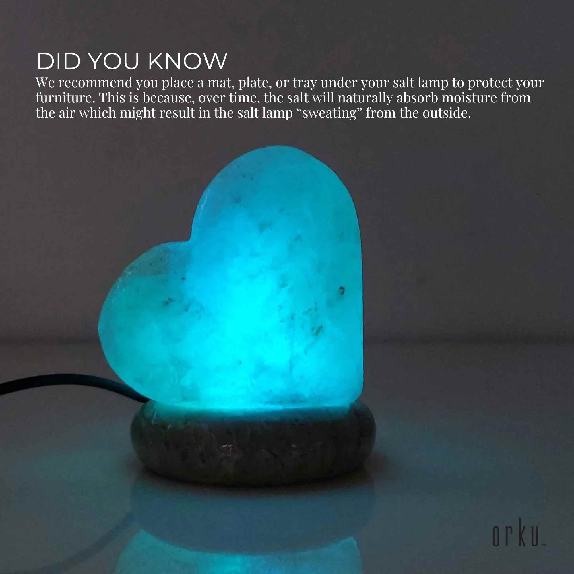 USB Colour Changing Salt Himalayan Lamp - Heart Love Shape Pink Rock LED Light 5