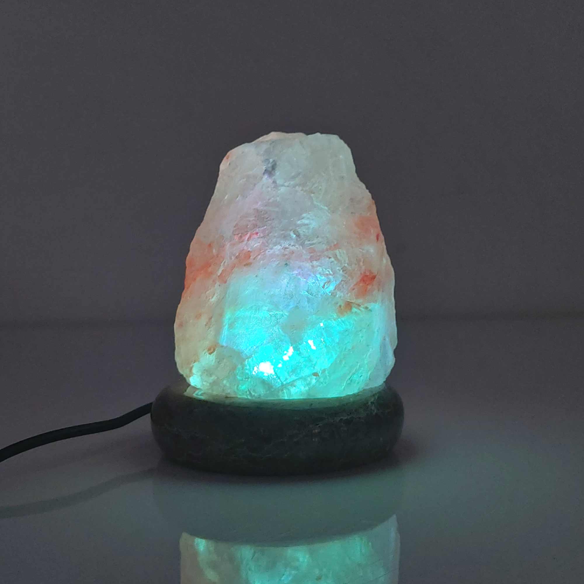 USB Colour Changing Salt Himalayan Lamp - Natural Shape Pink Rock LED Light 7