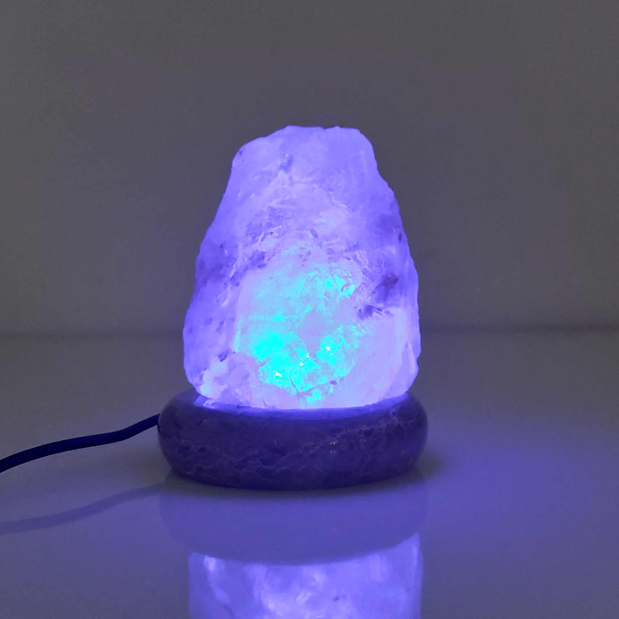 USB Colour Changing Salt Himalayan Lamp - Natural Shape Pink Rock LED Light 8