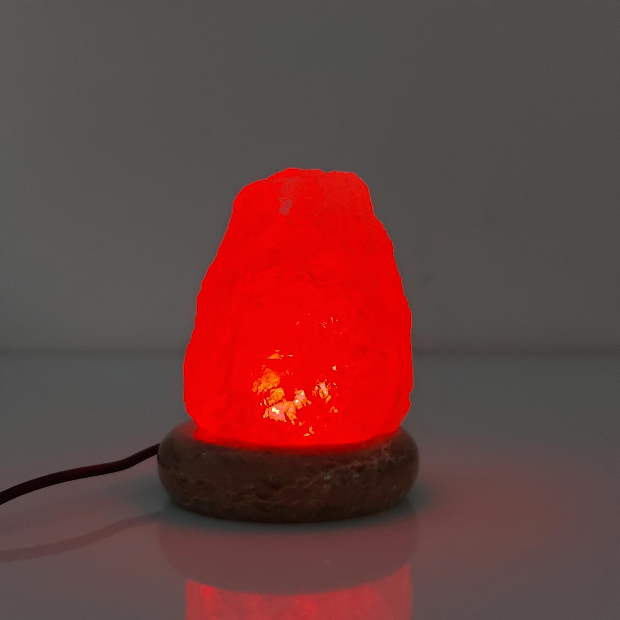 USB Colour Changing Salt Himalayan Lamp - Natural Shape Pink Rock LED Light 10