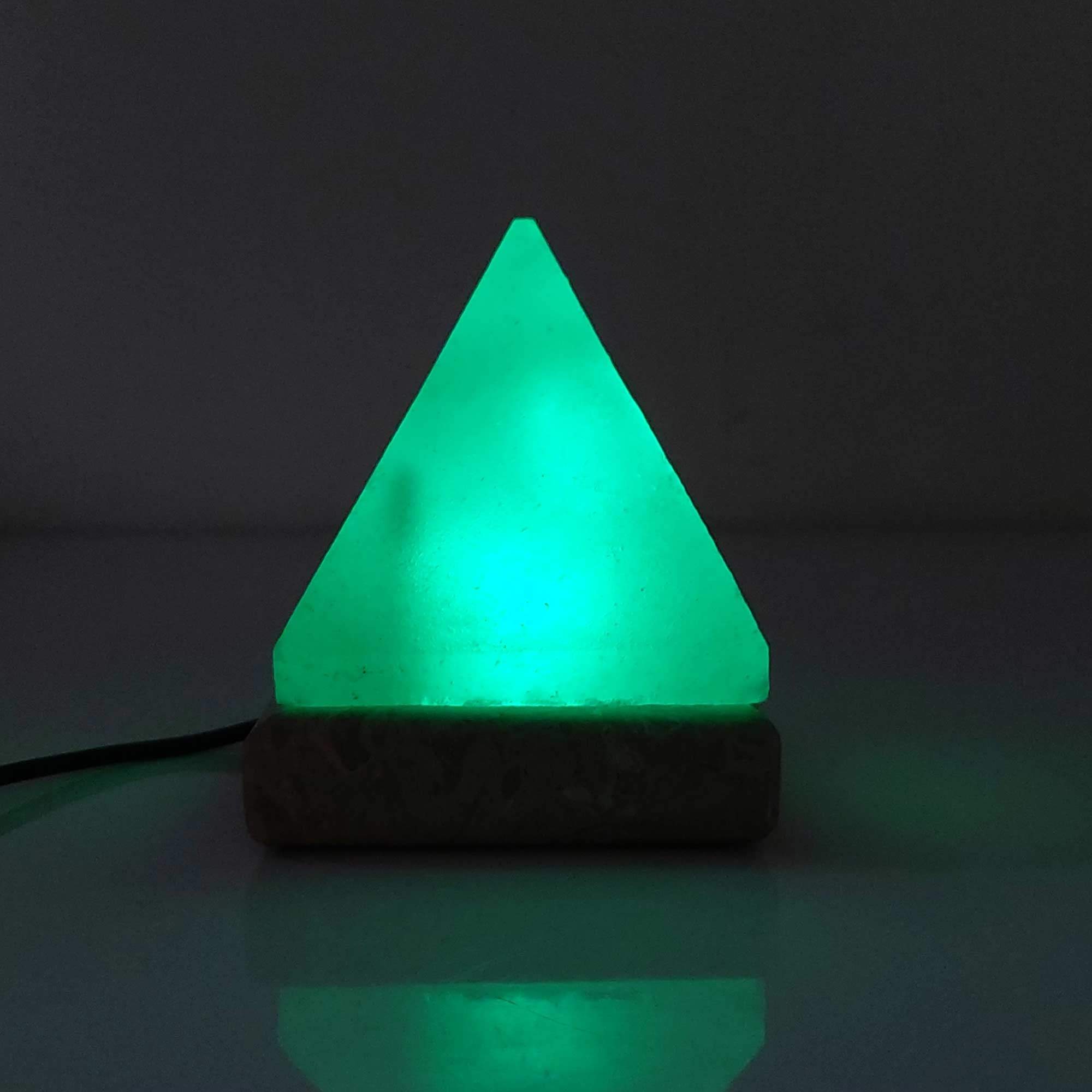 USB Colour Changing Salt Himalayan Lamp - Pyramid Shape Pink Rock LED Light 3