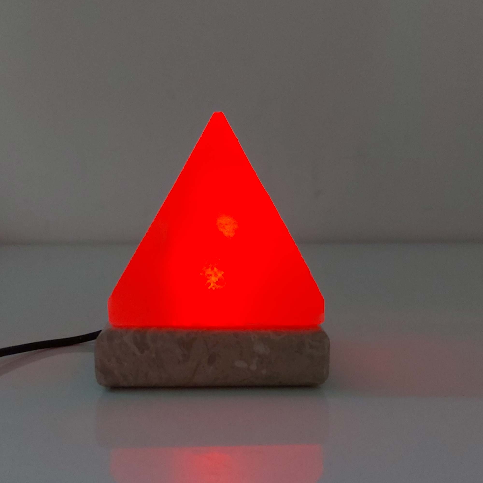 USB Colour Changing Salt Himalayan Lamp - Pyramid Shape Pink Rock LED Light 4