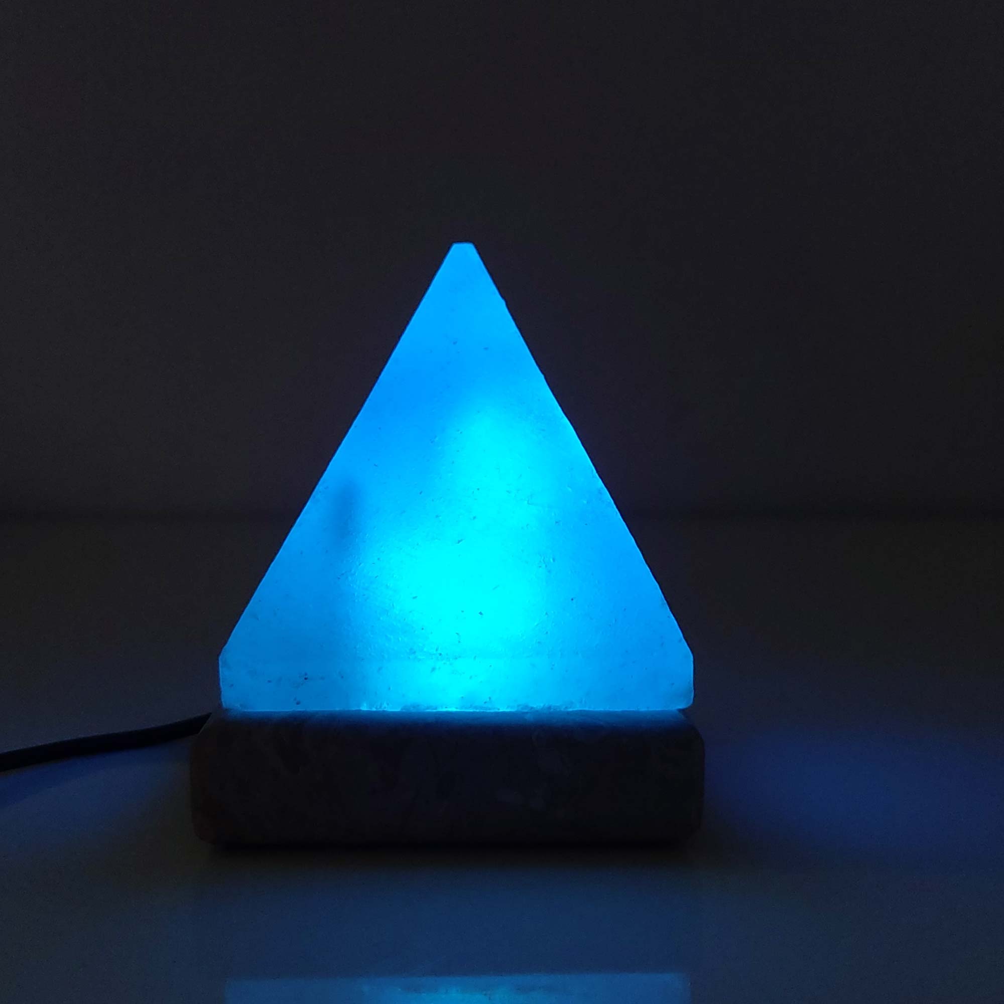 USB Colour Changing Salt Himalayan Lamp - Pyramid Shape Pink Rock LED Light 7