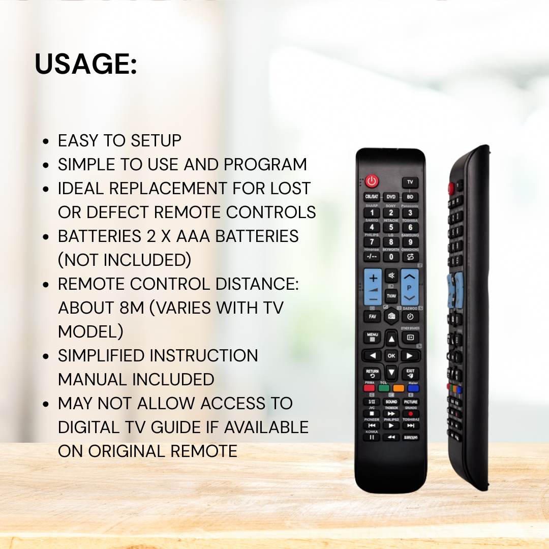 Tooleroo SMART TV Remote Control Compatible with PANASONIC DAEWOO HAIER & More 7
