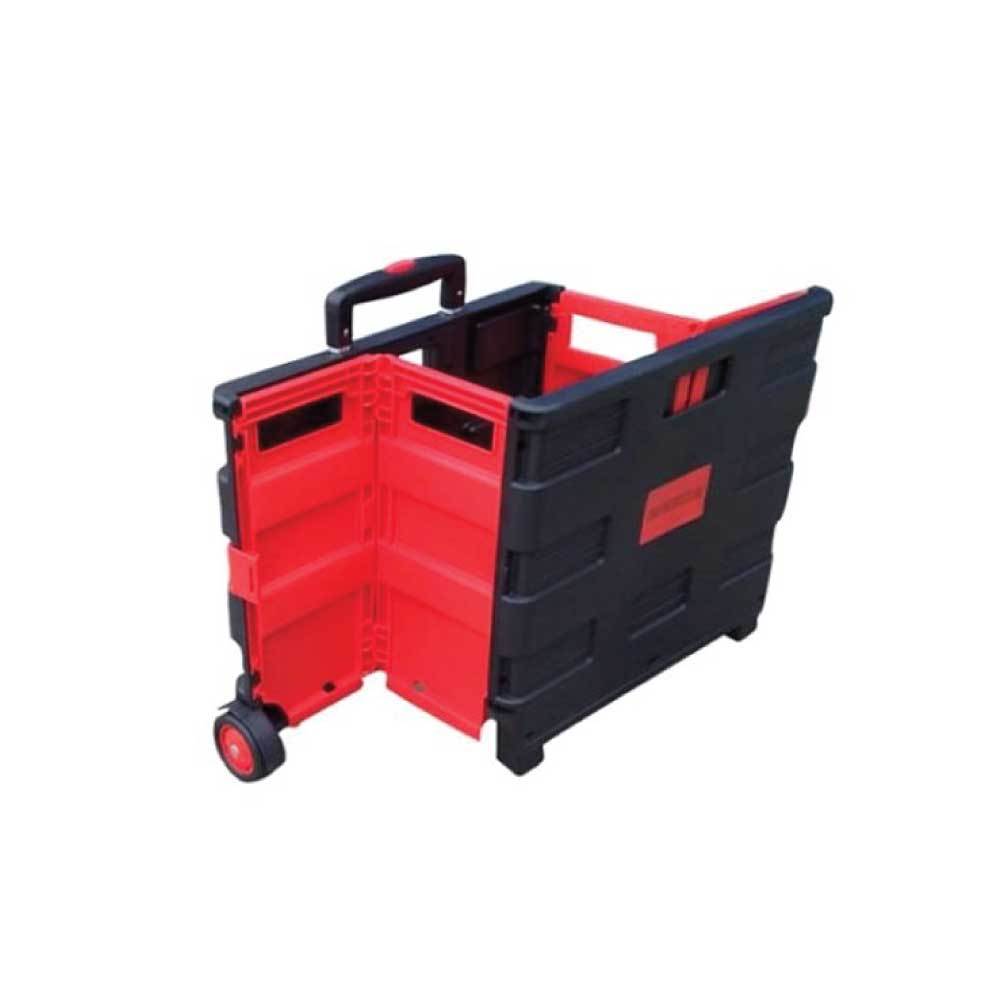 Foldable Shopping Cart - Portable Collapsible Wheeled Folding Trolley Crate 4
