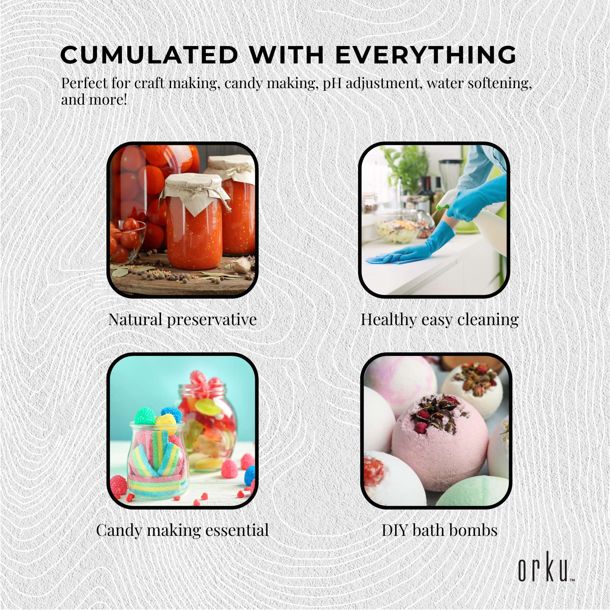 2Kg Citric Acid Powder - Food Grade Anhydrous GMO Free Preservative c6h807 6