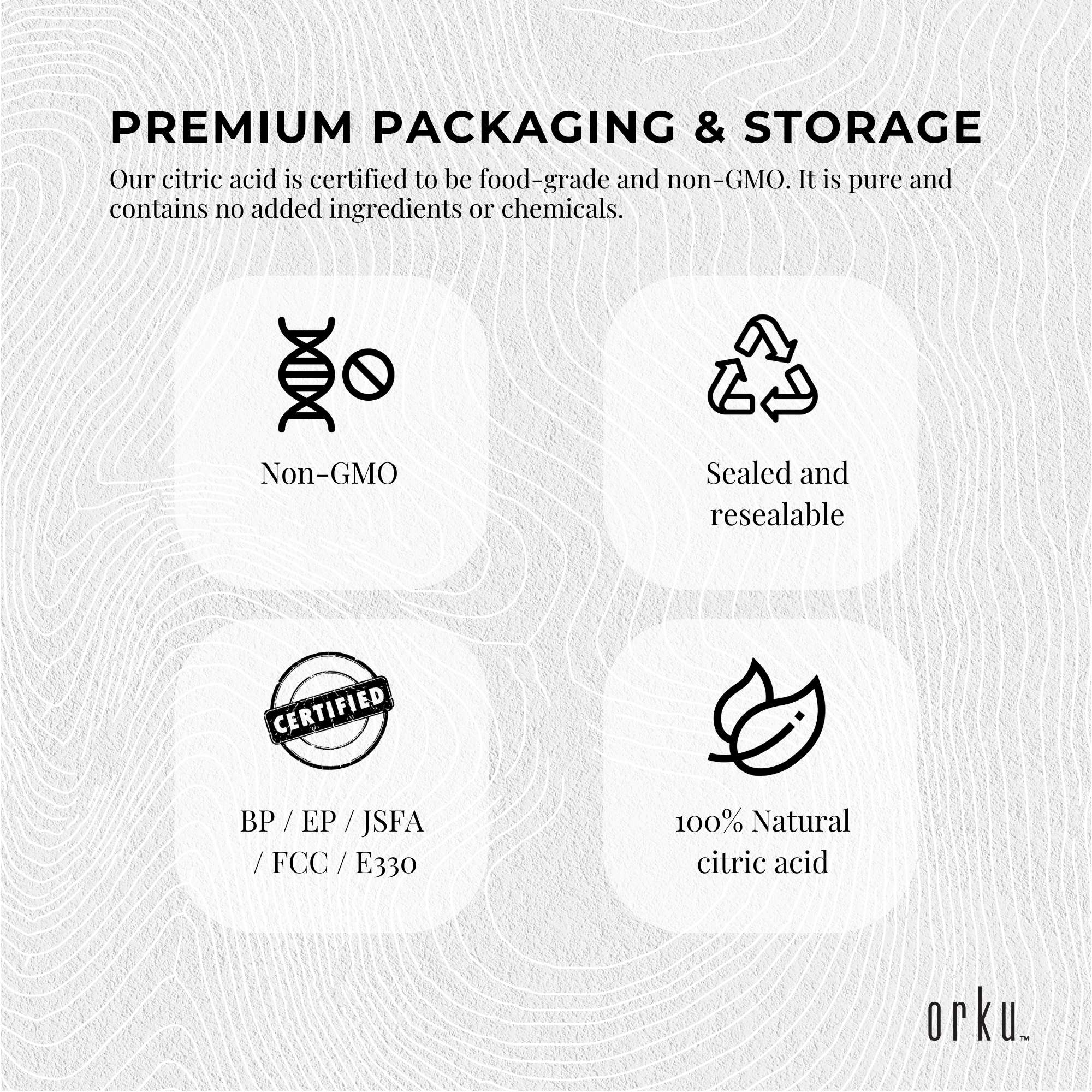 2Kg Citric Acid Powder - Food Grade Anhydrous GMO Free Preservative c6h807 8