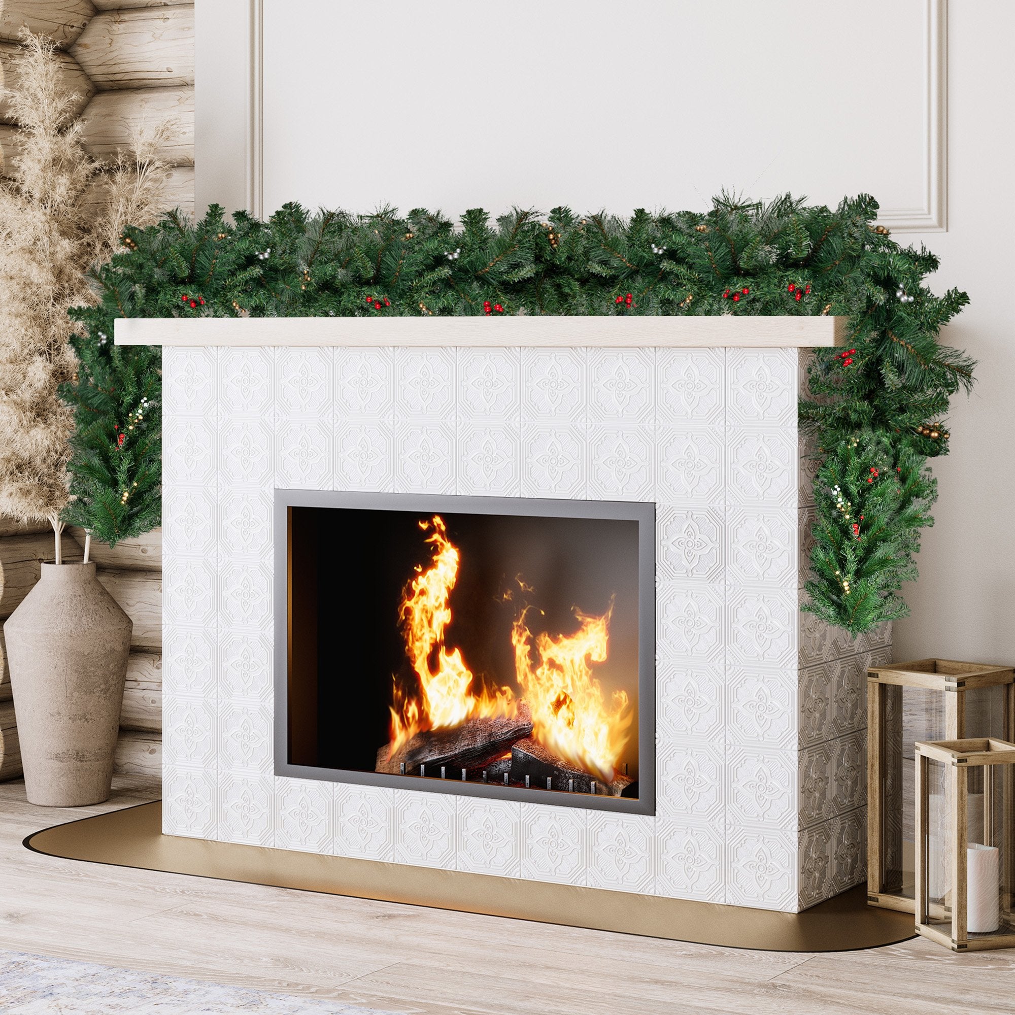 Christabelle 305cm Extra Long Christmas Garland with Berries 5