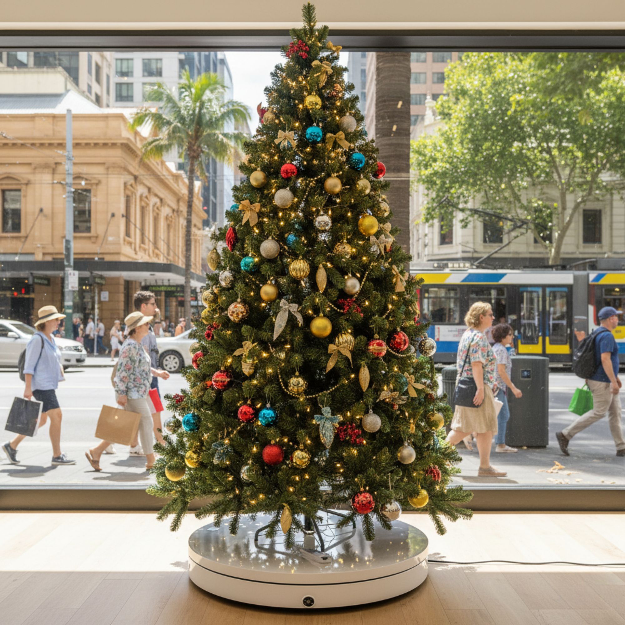 Christabelle 80cm 200kg Commercial Electric Display Turntable Motorised White 3