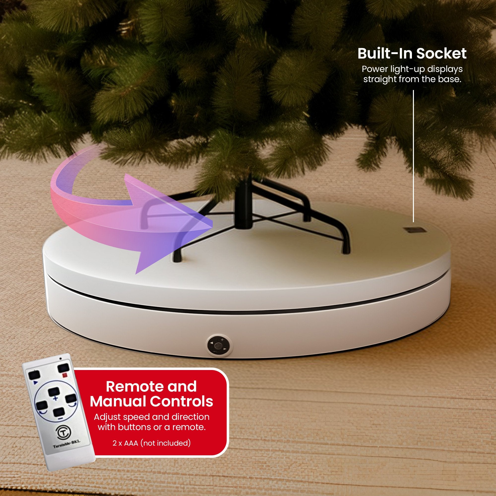 Christabelle 80cm 200kg Commercial Electric Display Turntable Motorised White 5