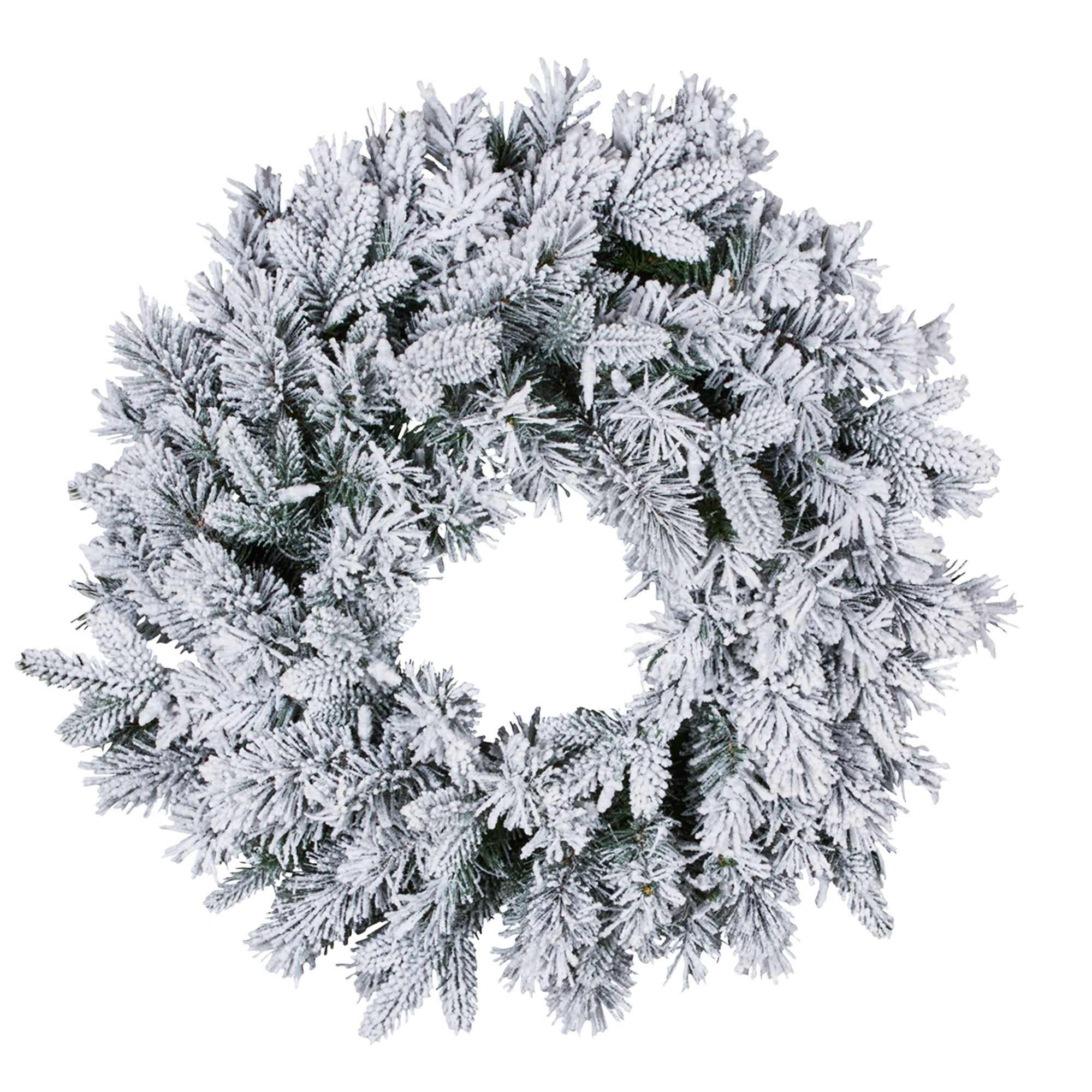 Christabelle 61cm Snowy Atica Pre-Lit Warm White LED Snowy Finish Christmas Wreath 3