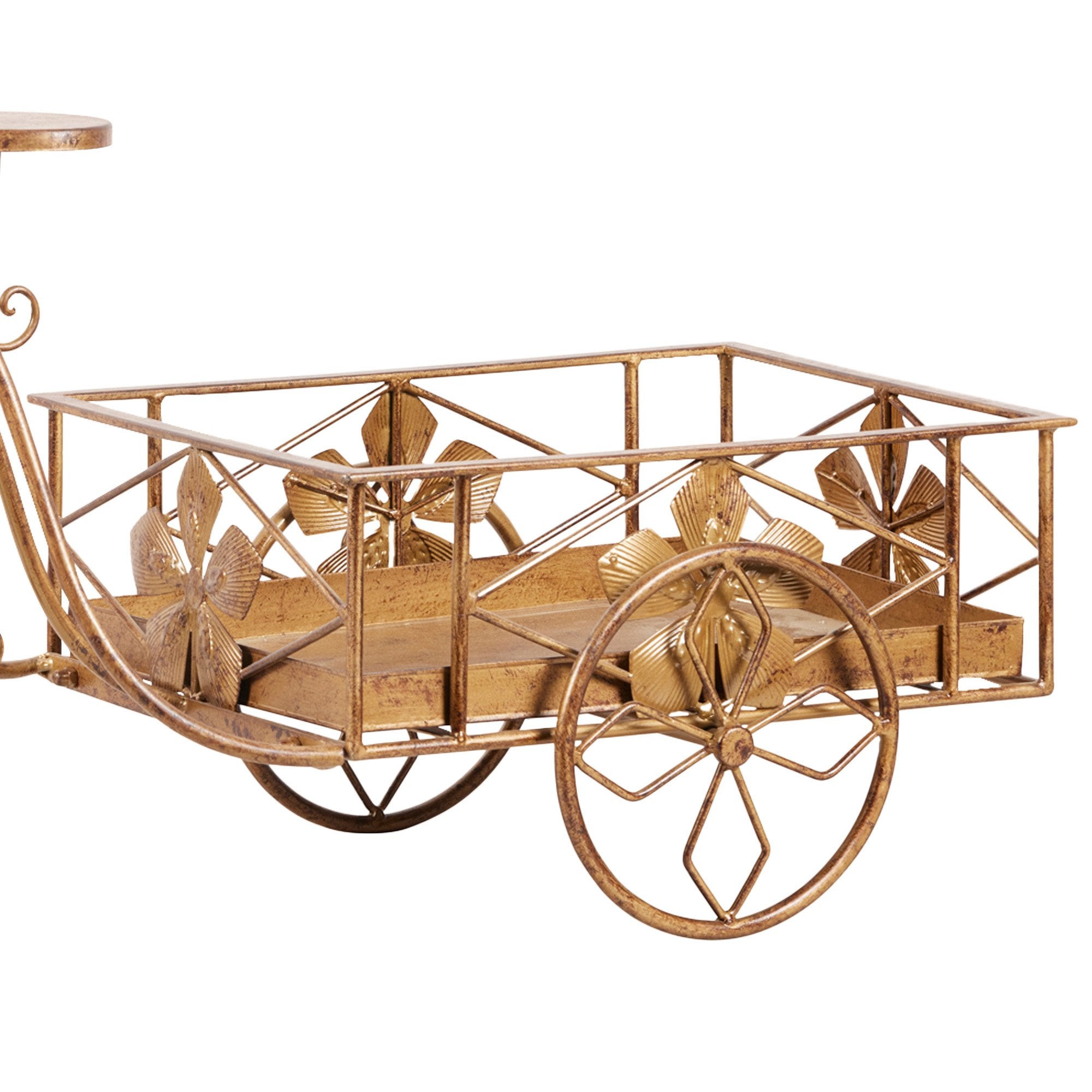 Christabelle Antique Gold Metal Art Iron Wrought Material Bicycle Display Christmas Decor 3