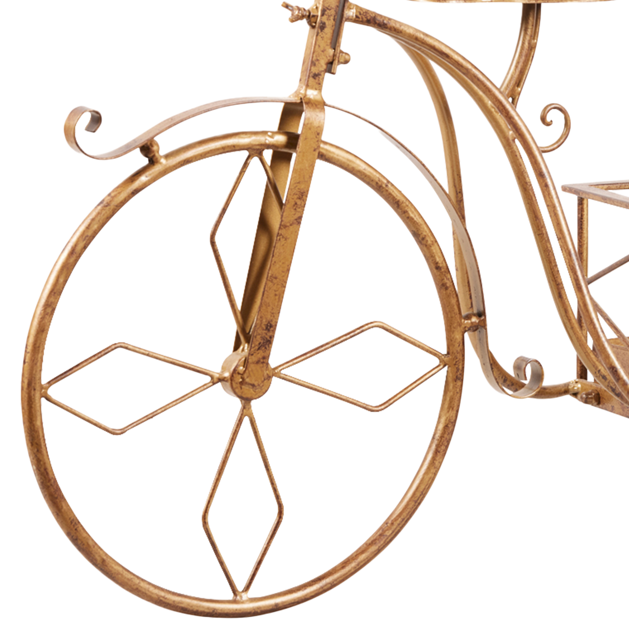 Christabelle Antique Gold Metal Art Iron Wrought Material Bicycle Display Christmas Decor 5