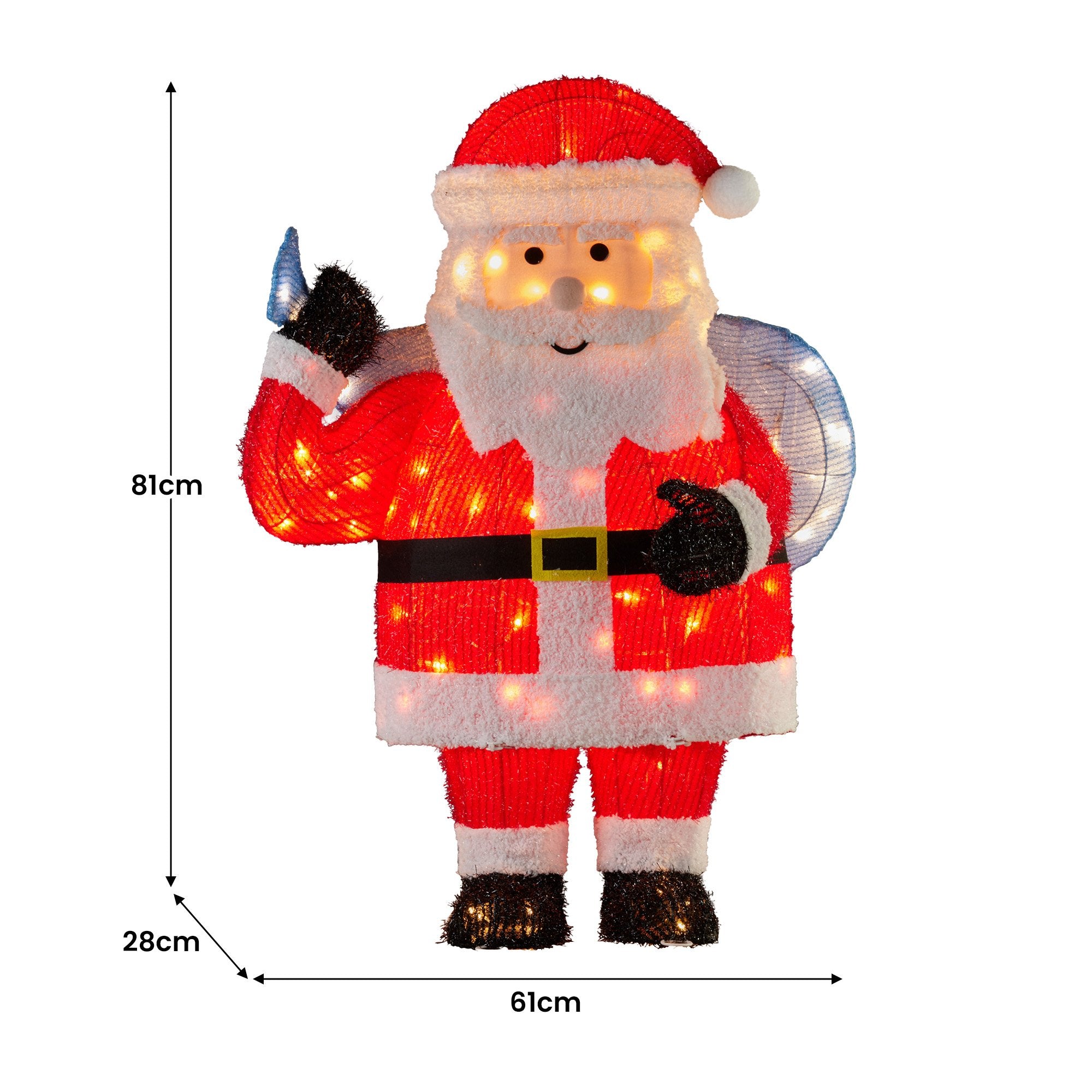 Christabelle 81cm Christmas Santa Display with Lights 4