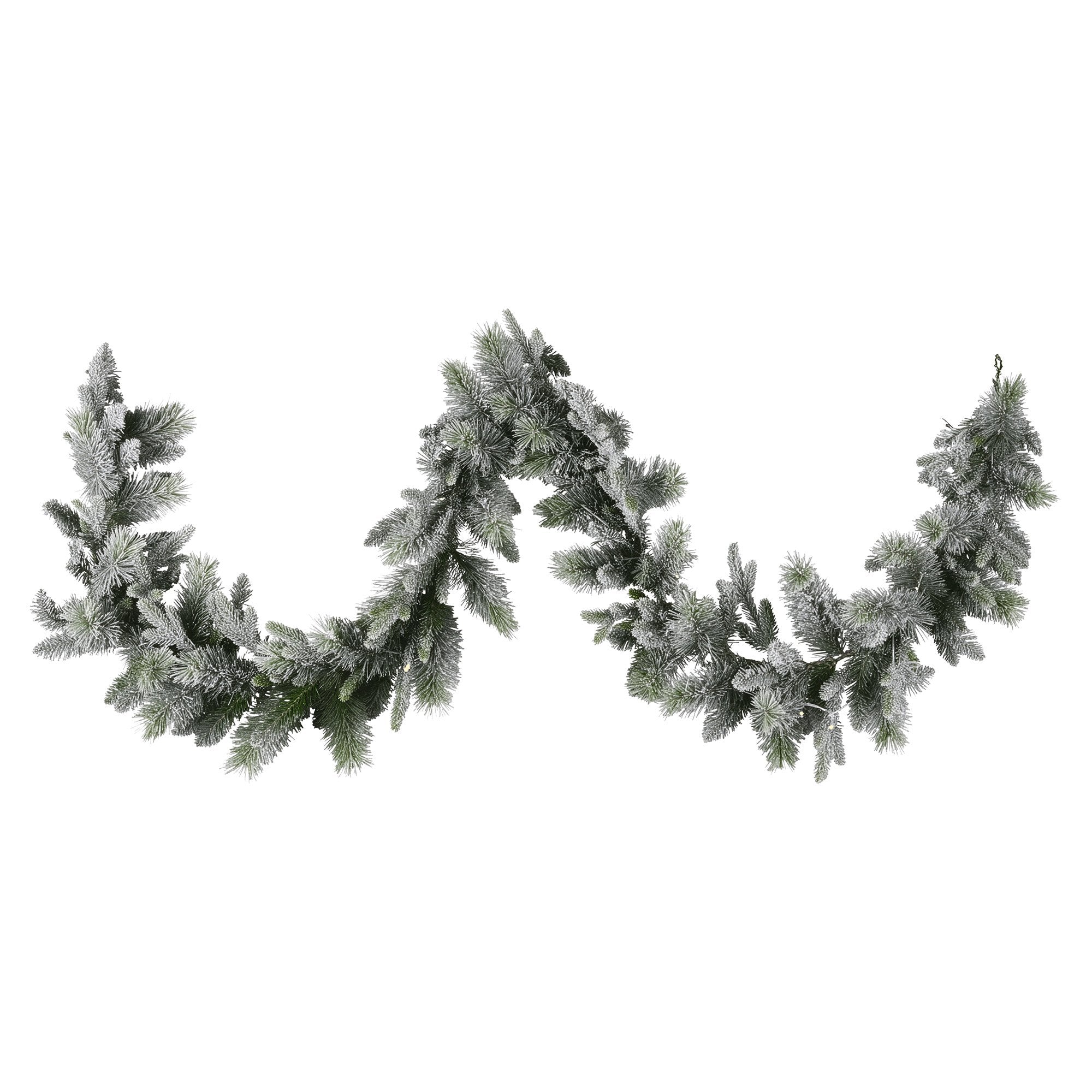 National Tree Company 274cm Pre Lit Snowy Stamford Spruce Battery Operated Christmas Garland w/LED Lights & Timer 4