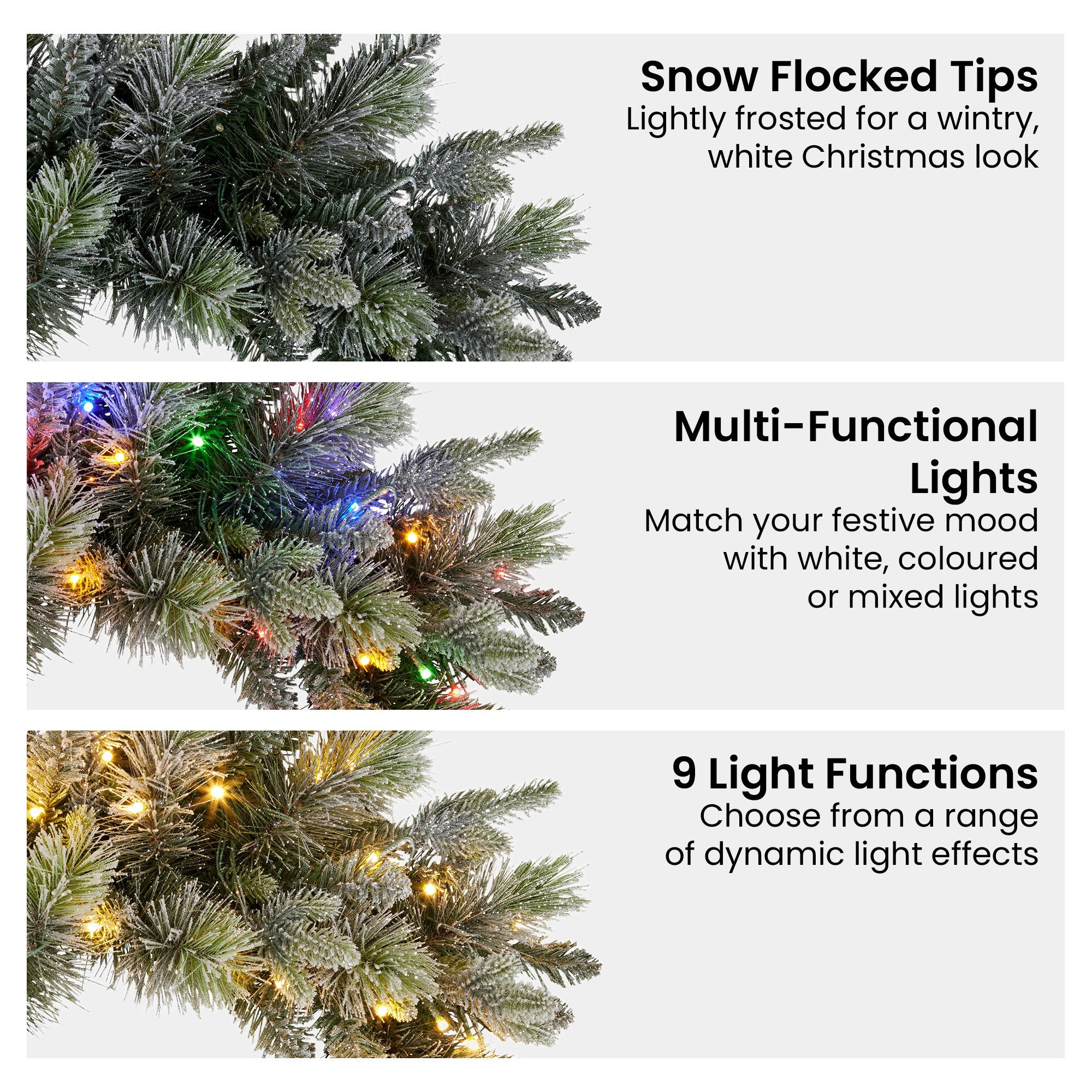 National Tree Company 61cm  Pre Lit Snowy Stamford Spruce Battery Operated Christmas Wreath w/LED Lights & Timer 6