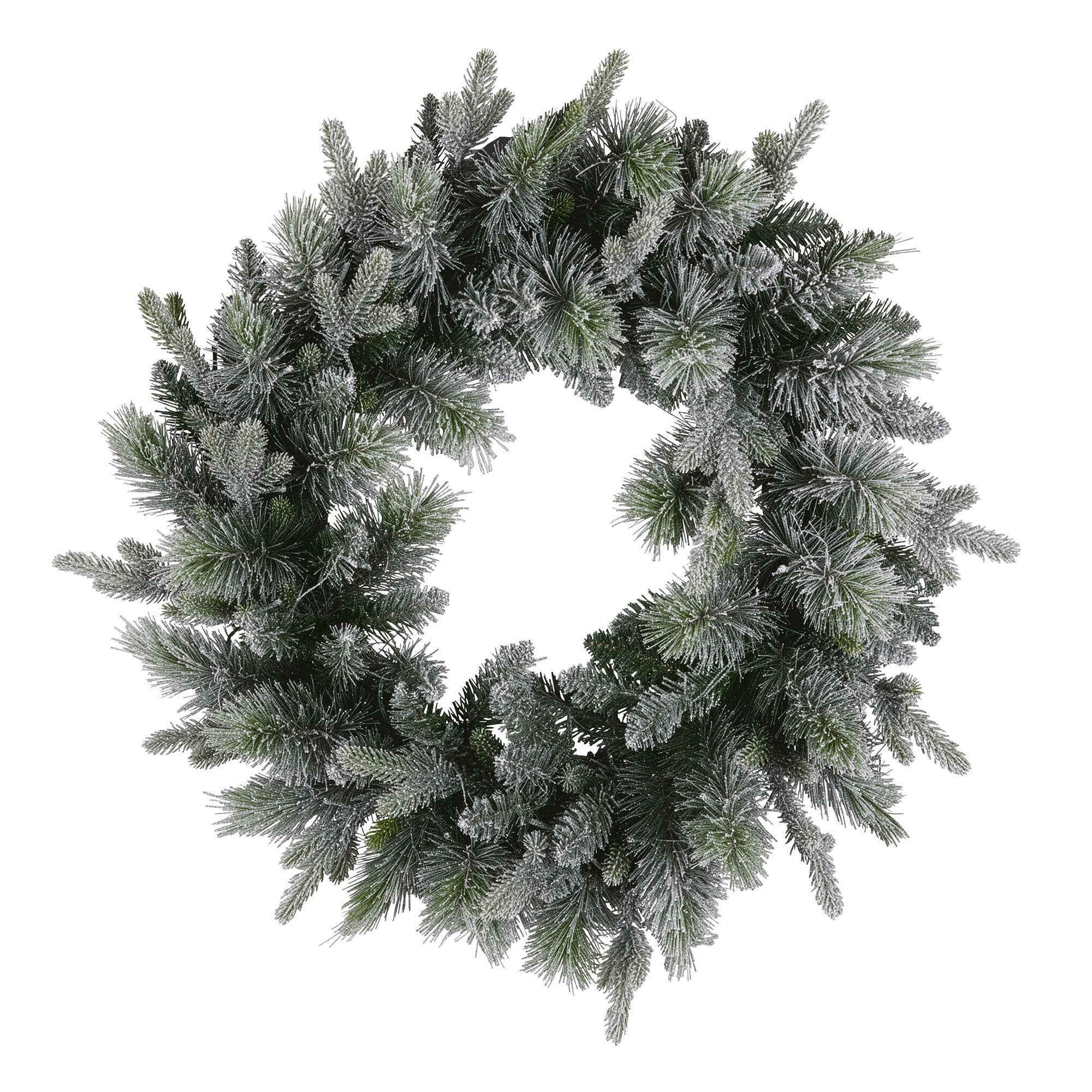 National Tree Company 76cm Pre Lit Snowy Stamford Spruce Battery Operated Christmas Wreath w/LED Lights & Timer 4