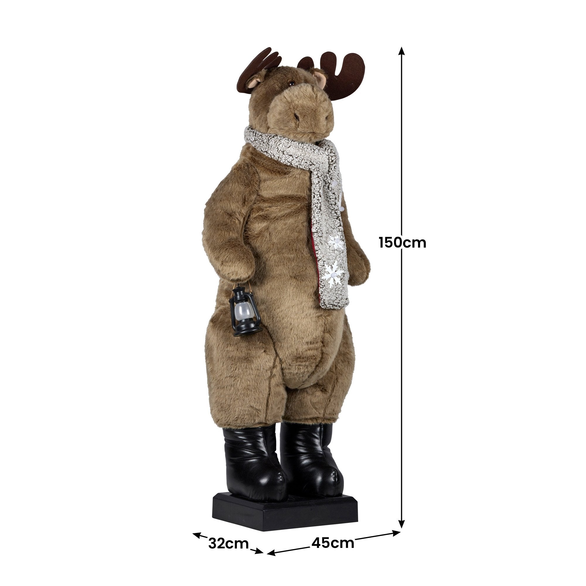 Christabelle 1.5m Musical LED Animated Christmas Moose Decoration Light-Up Lantern Ornament 3