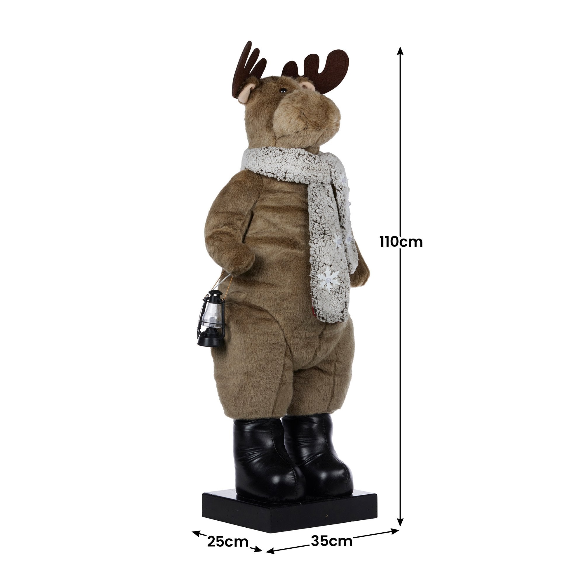 Christabelle 1.1m Musical LED Animated Christmas Moose Decoration Light-Up Lantern Ornament 3