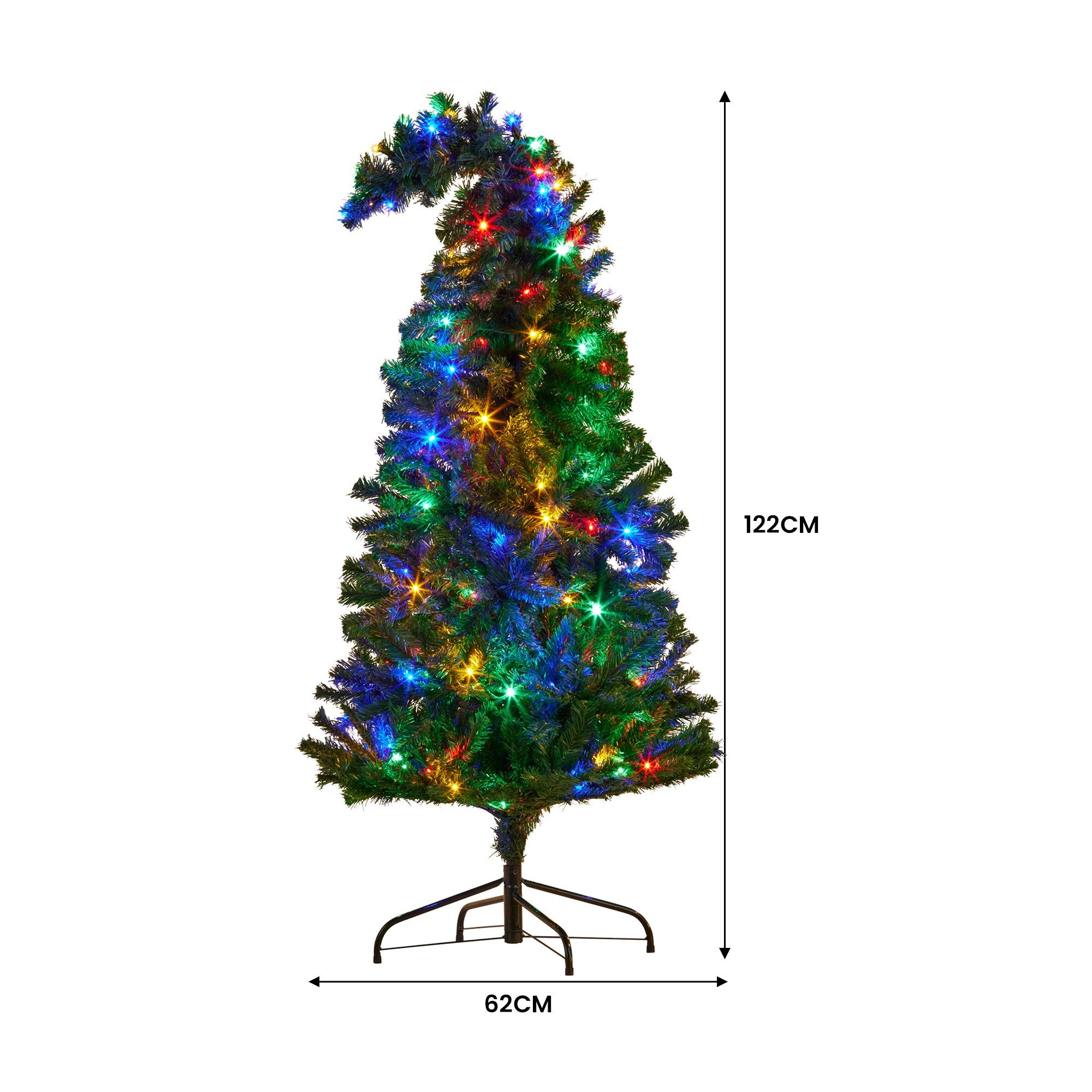 Christabelle Bad Santa 1.2m Curved Multicolour Pre-Lit Christmas Tree with 550 Tips 5