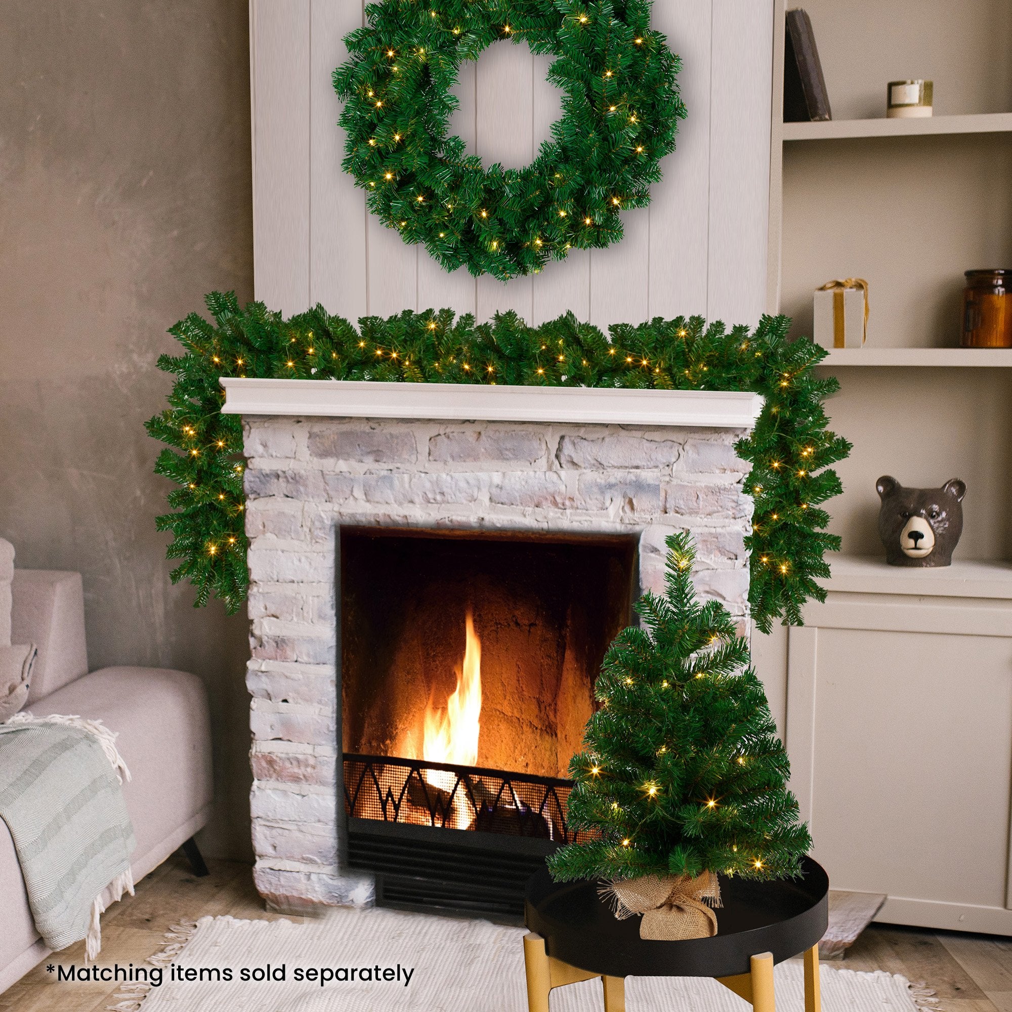 Christabelle 2.7m Christmas Garland with LED Lights Chadwick Tree Decoration Ornament 5