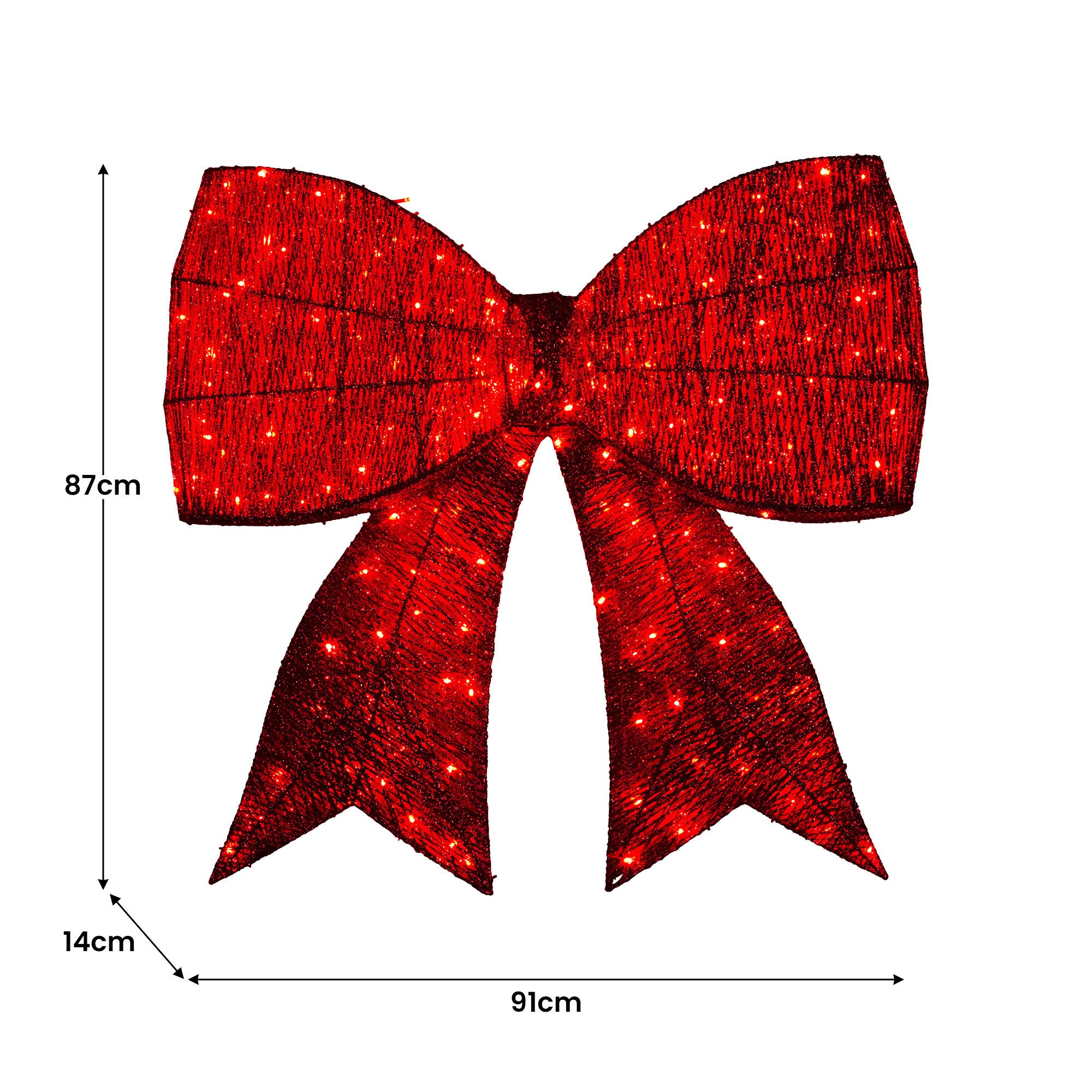 Christabelle 91cm Christmas Display Bow With Led And Twinkle Lights Festive Decoration 4