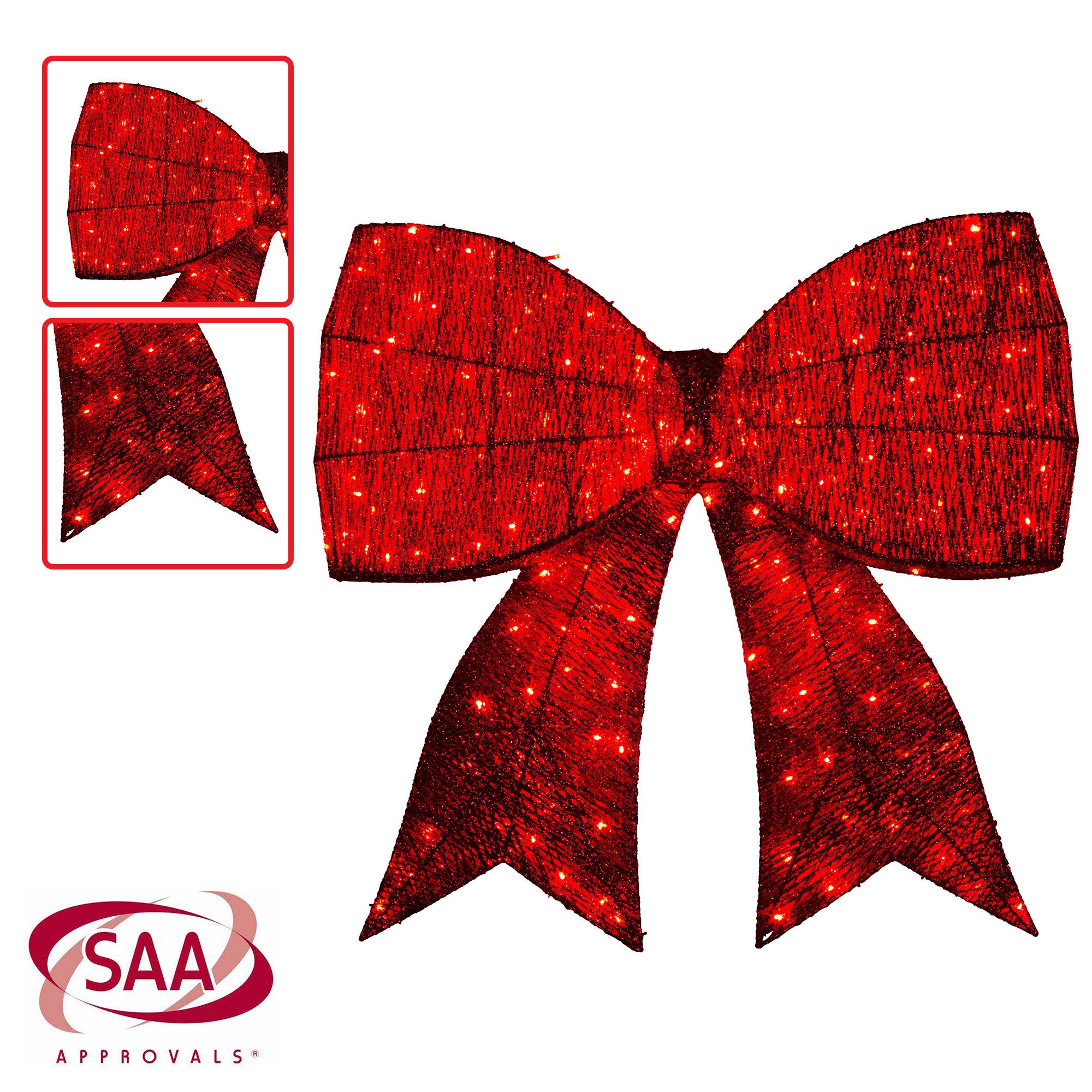 Christabelle 91cm Christmas Display Bow With Led And Twinkle Lights Festive Decoration 5