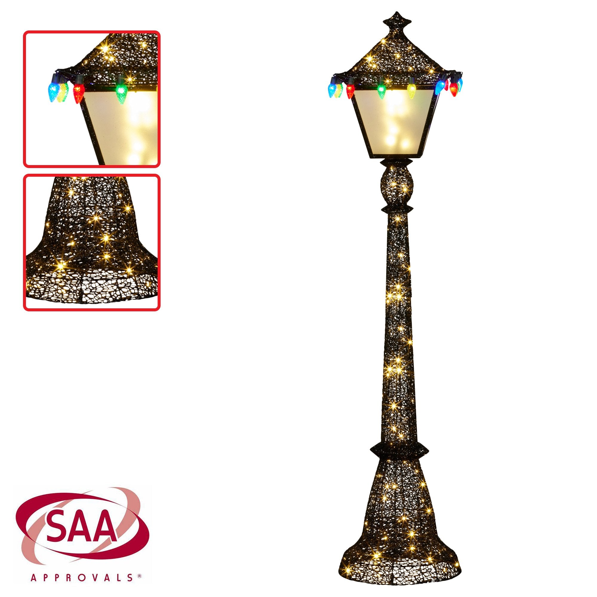 Christabelle Christmas Lamp Post Display 183cm With Lights 6