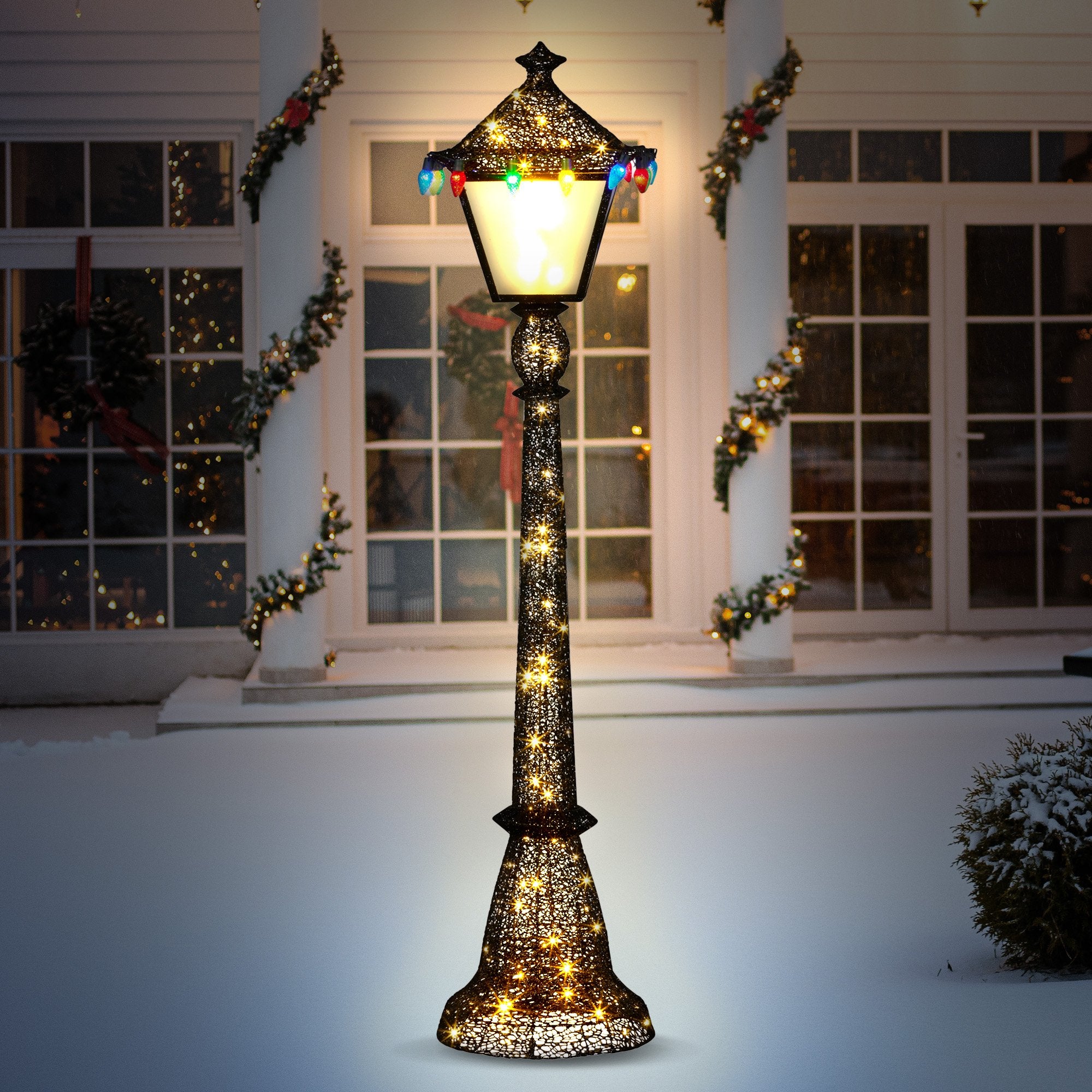 Christabelle Christmas Lamp Post Display 183cm With Lights 8