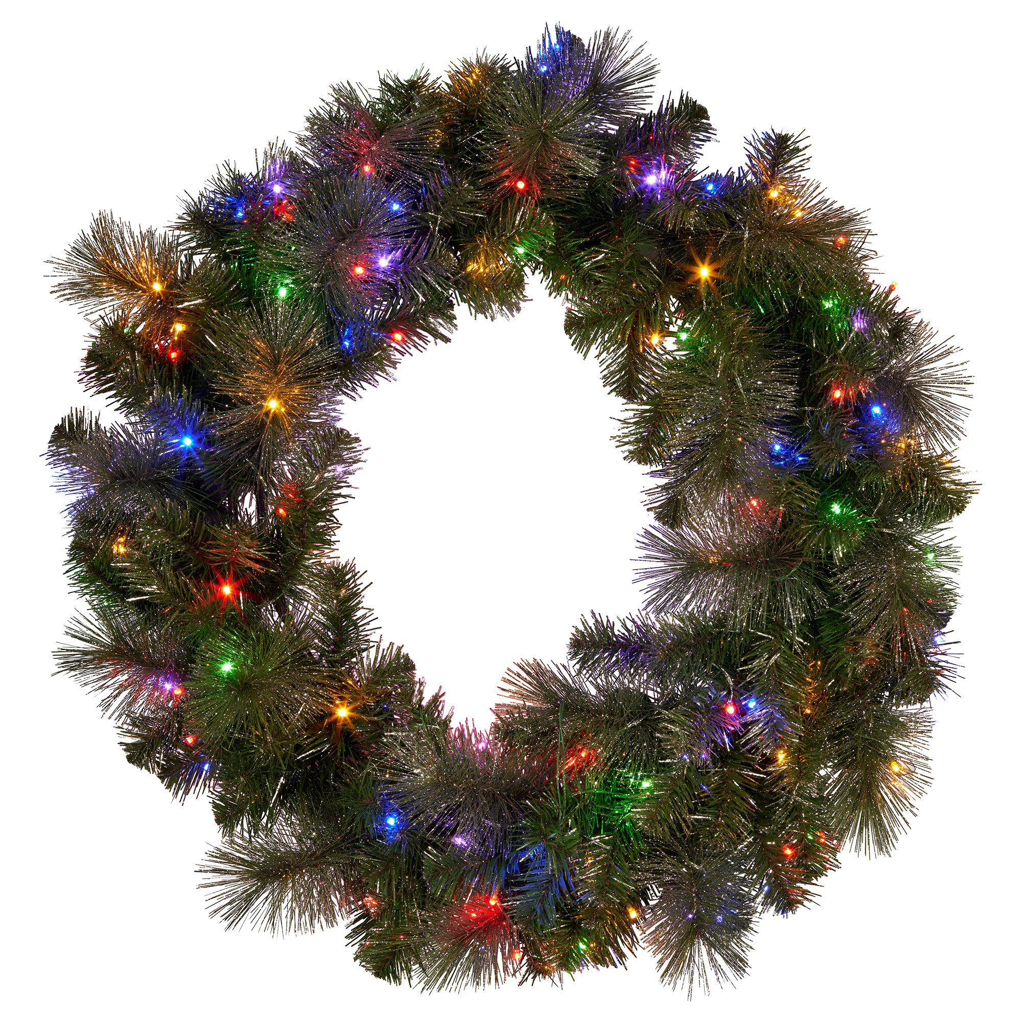Christabelle 76cm Split Christmas Wreath with LED Lights for Double Front Doors Decoration 4