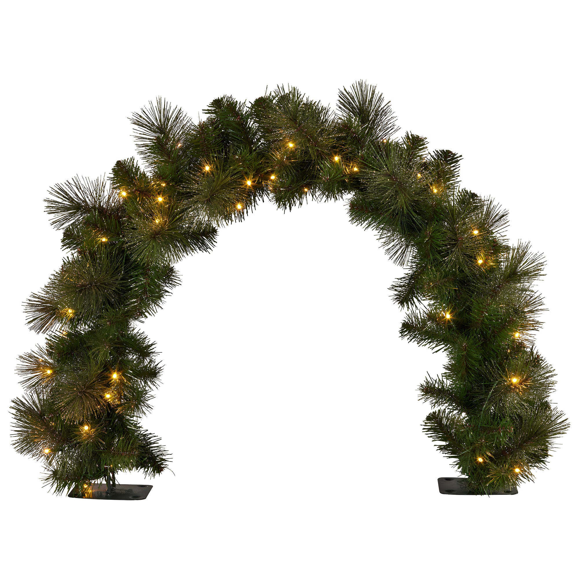 Christabelle 60cm Tabletop Christmas Archway Garland with LED Lights Gold Mantle Decoration Ornament 4