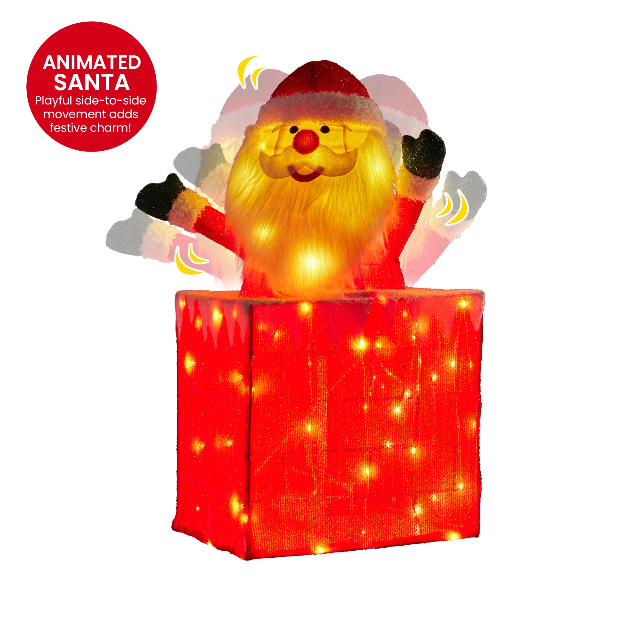 Christabelle 76cm Animated Santa In Chimney Christmas Tree Led Lights Ornament 5