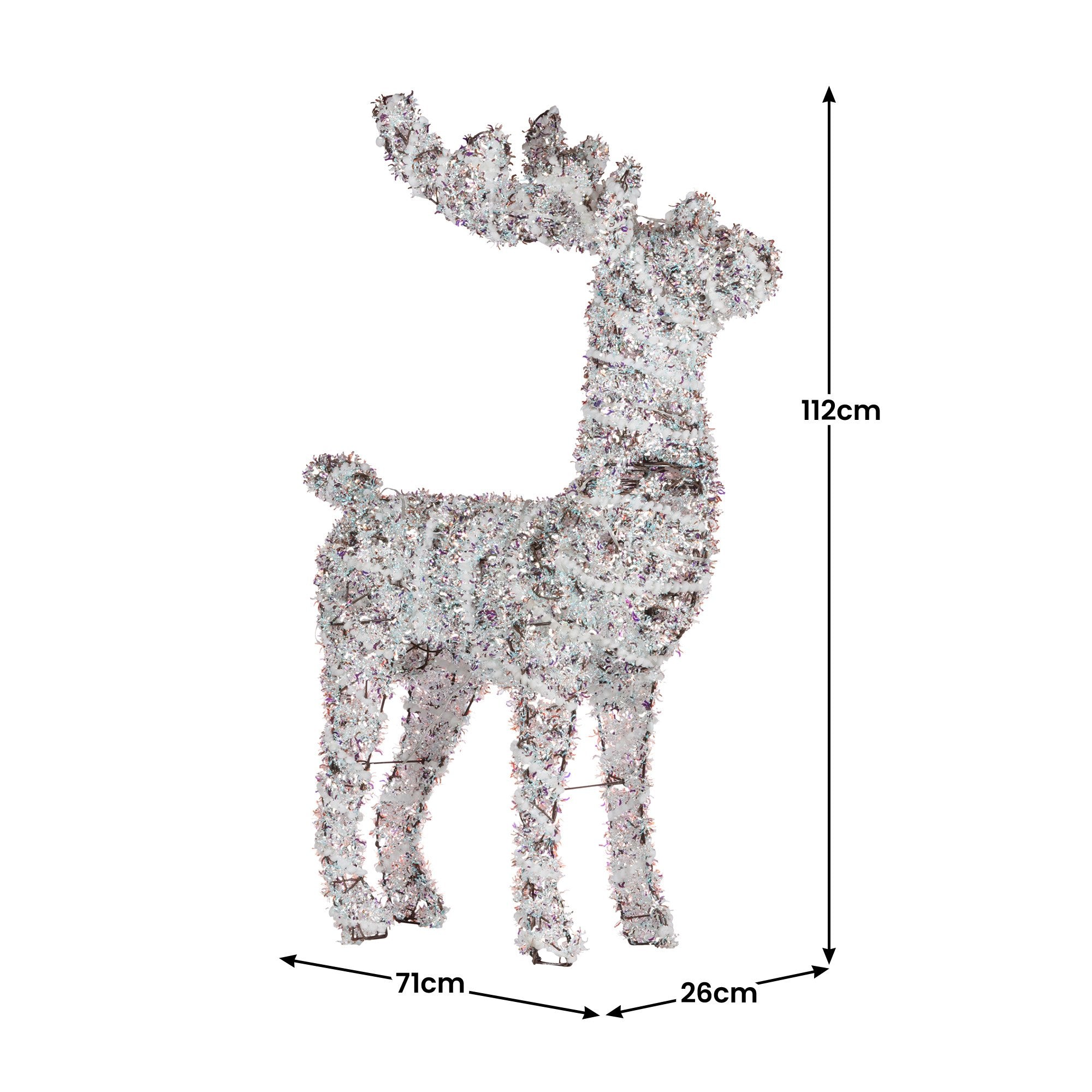 Christabelle 112cm Animated Reindeer Christmas LED Lights Indoor Outdoor Yard Statue Decoration 3